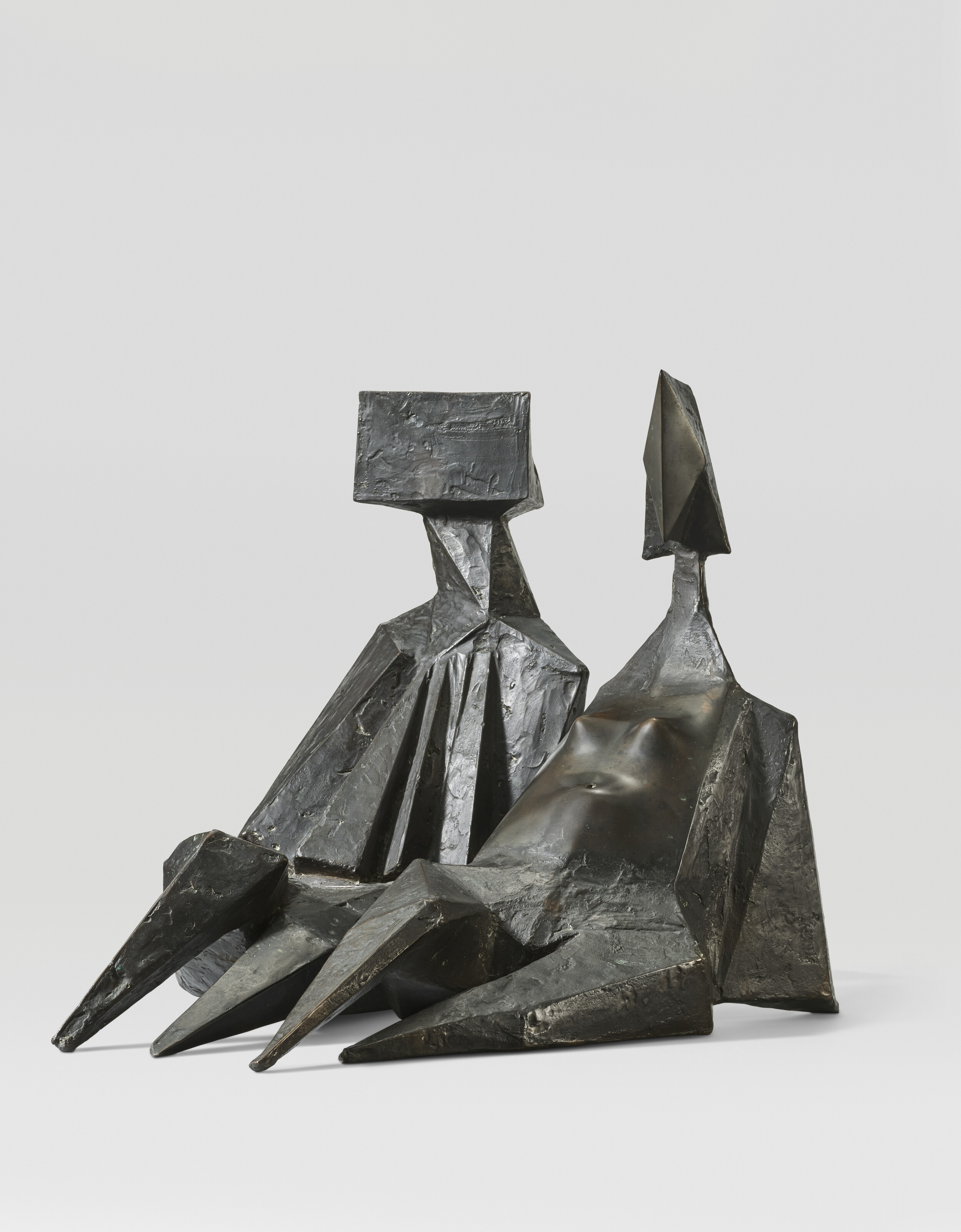 Lynn Chadwick, Pair of Sitting Figures III, 1973, offered in the Modern British and Irish Art Day Sale on 22 October 2026 at Christie's in London