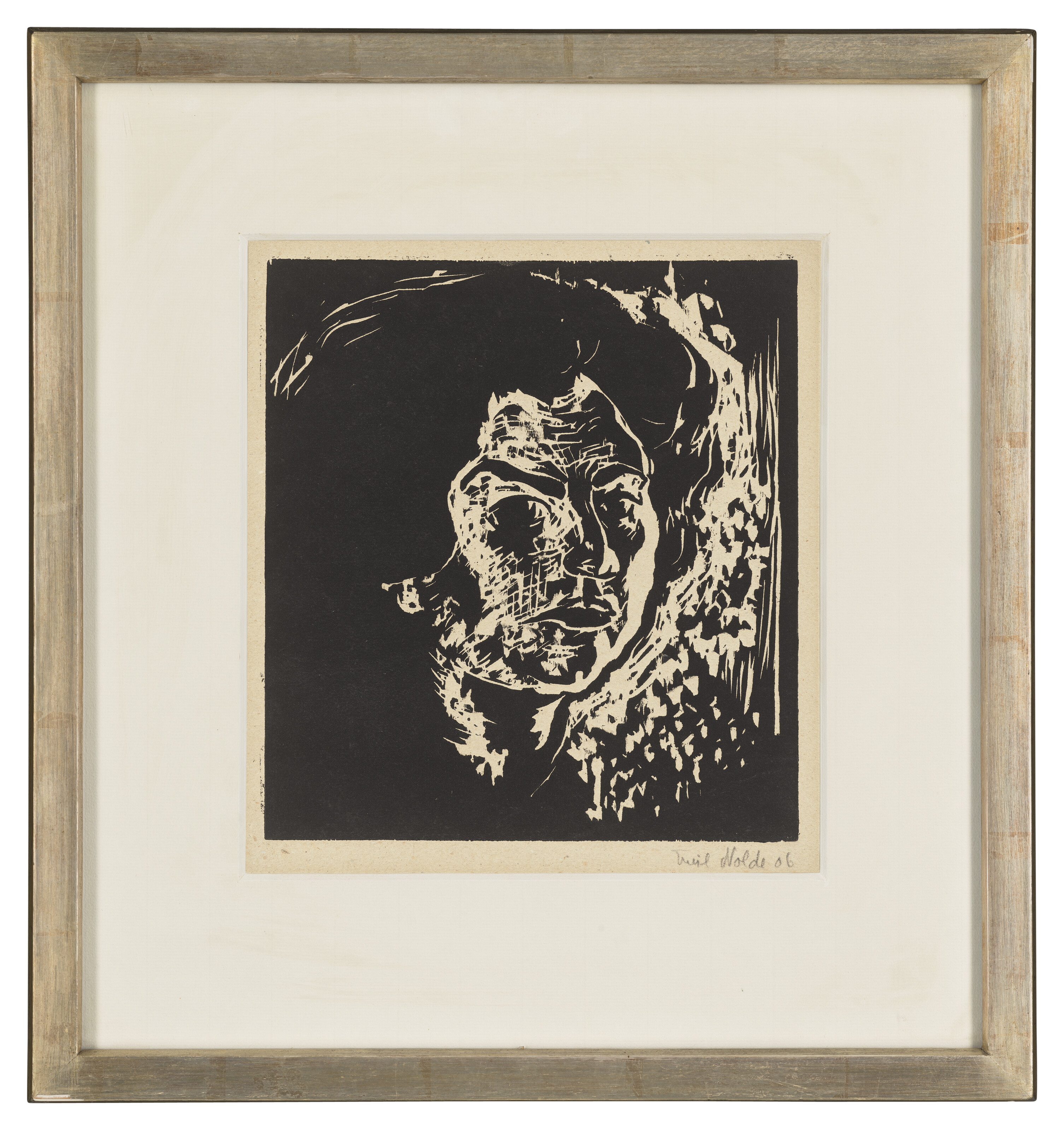EMIL NOLDE (1867-1956), Kopf im Doppellicht (Head in Double Light