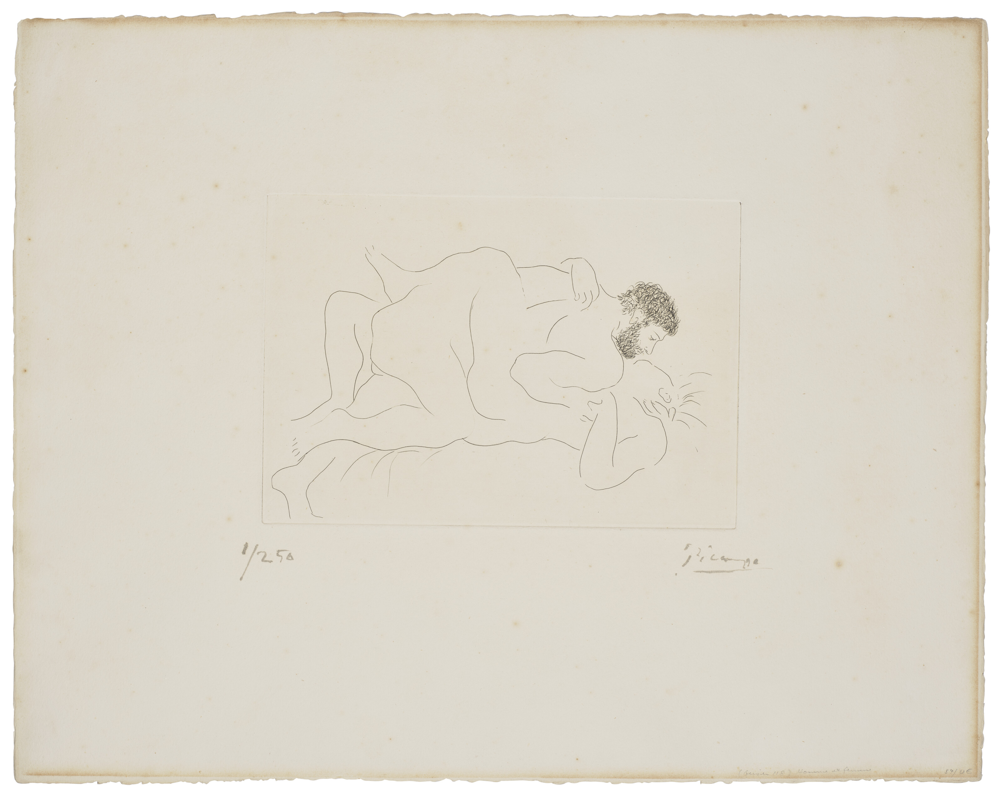 PABLO PICASSO (1881-1973), Homme et Femme, from: L'album des nus ...