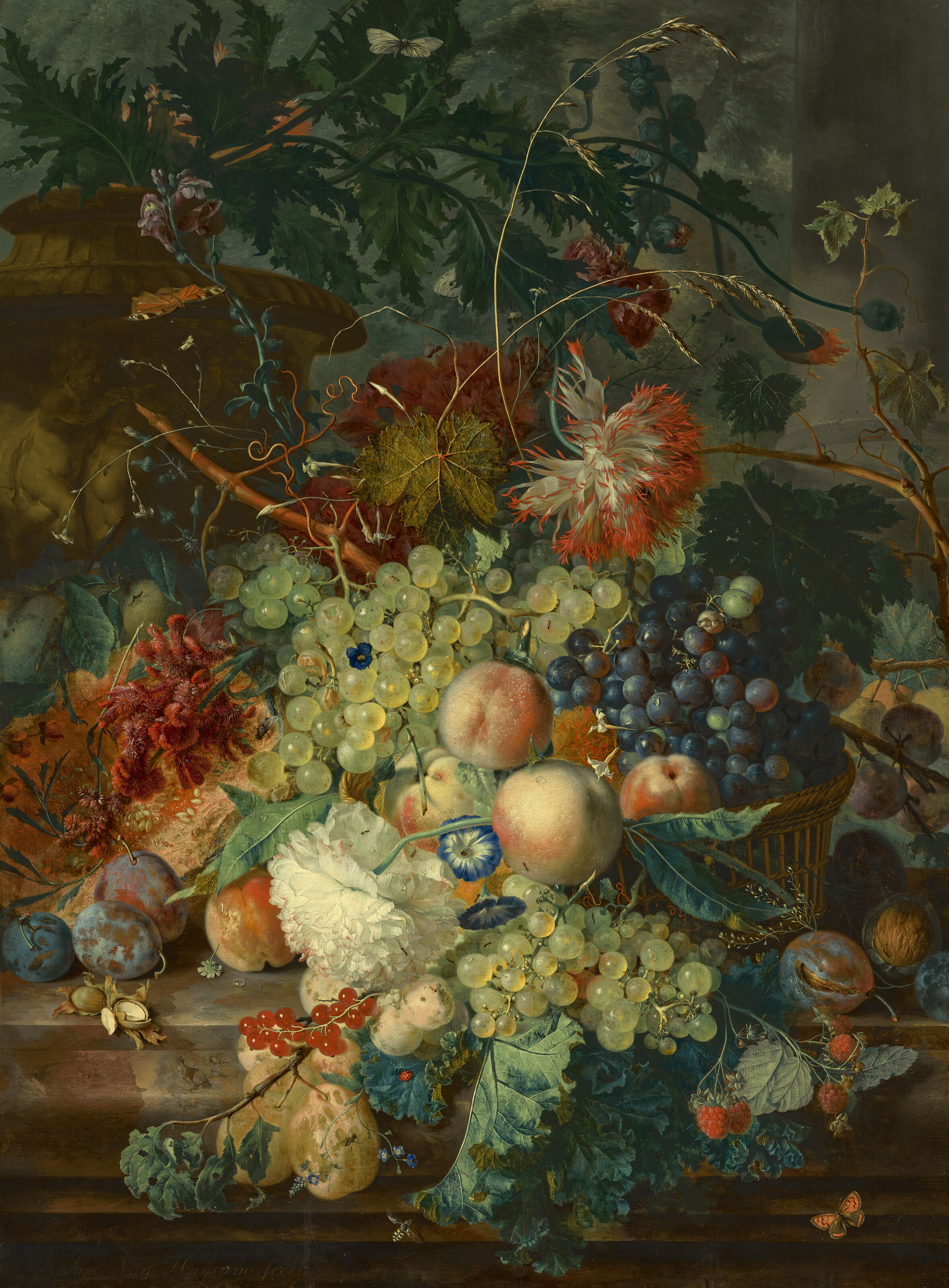 Jan van Huysum, Fruit and flowers in a wicker basket, offered in the Old Masters Evening Sale on 30 June 2026 at Christie's in London