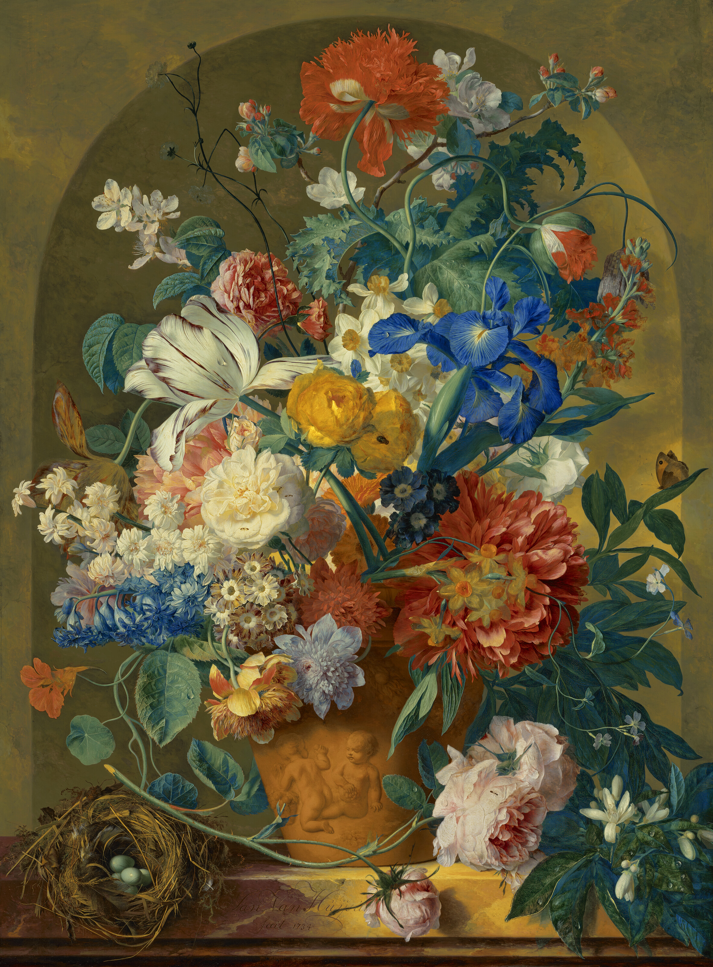 Jan van Huysum, Flowers in a terracotta vase, 1734, offered in the Old Masters Evening Sale on 30 June 2026 at Christie's in London