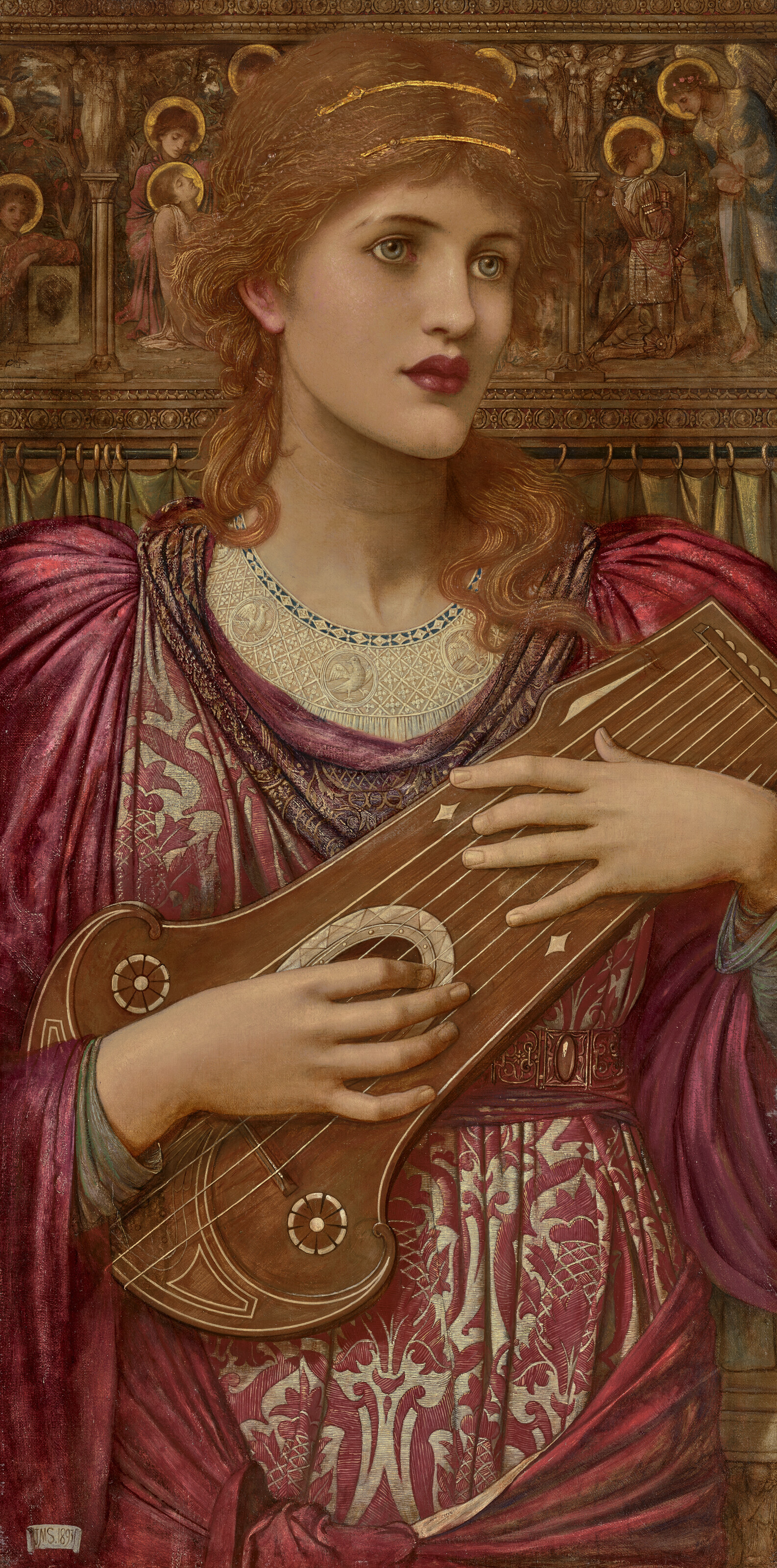John Melhuish Strudwick, 'Thy Music, faintly falling, dies away,Thy dear eyes dream that Love will live for aye', 1893, offered in the Old Masters Evening Sale on 30 June 2026 at Christie's in London