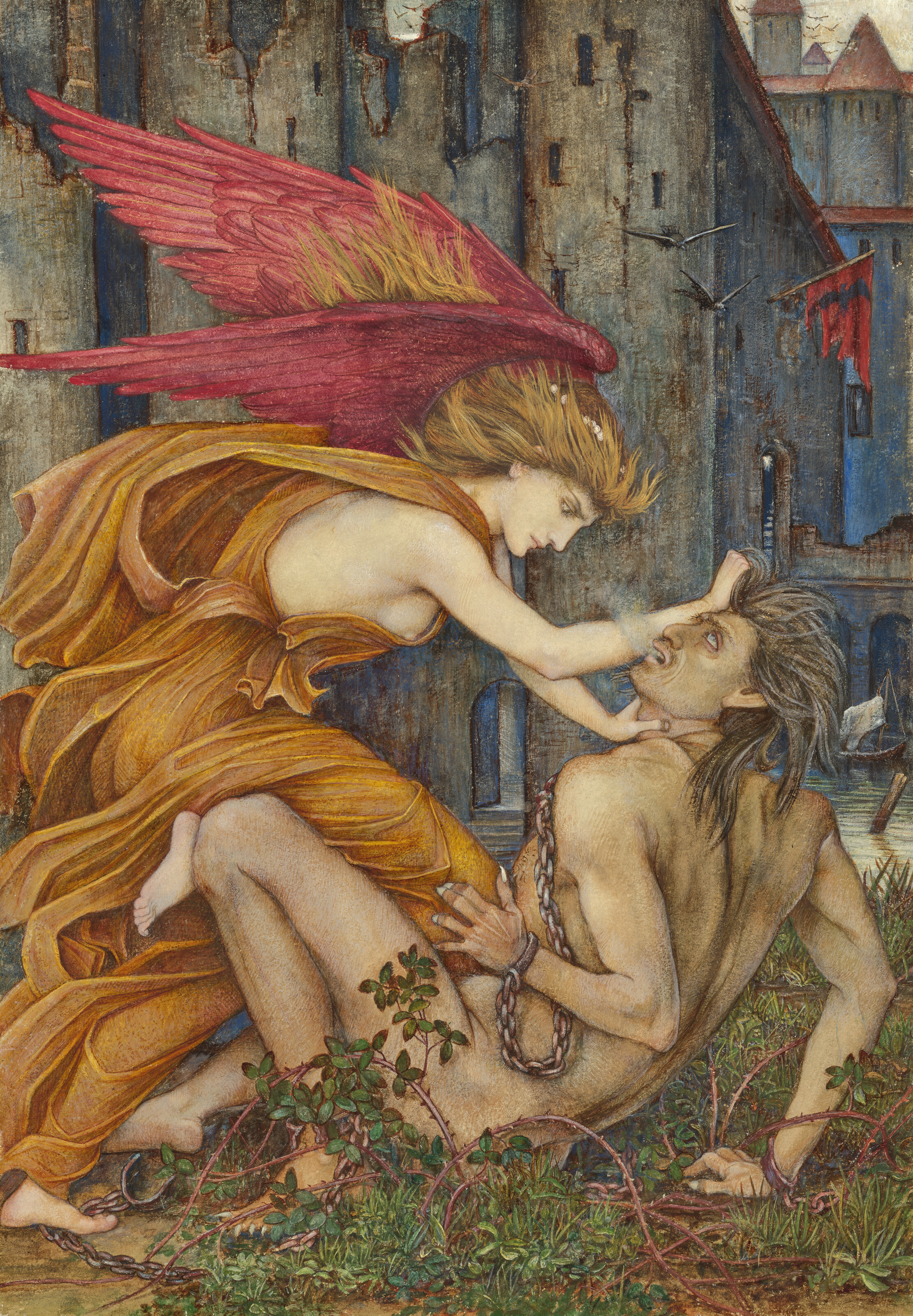 John Roddam Spencer Stanhope, Knowledge strangling Ignorance, offered in the Old Masters to Modern Day Sale: Paintings, Drawings, Sculpture on 1 July 2026 at Christie's in London
