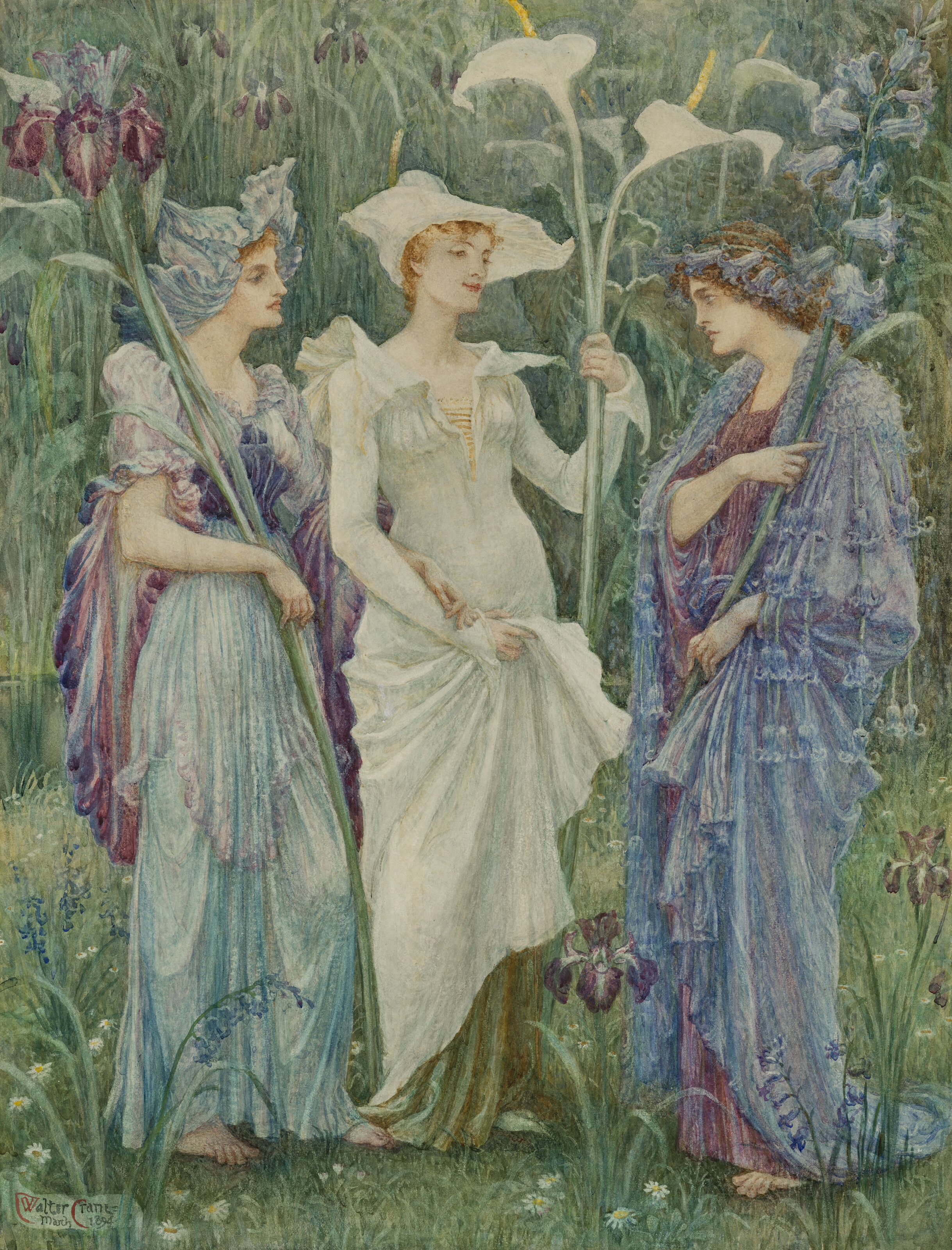 Walter Crane, R.W.S., Ensigns of Spring, 1894, offered in the Old Masters to Modern Day Sale: Paintings, Drawings, Sculpture on 1 July 2026 at Christie's in London