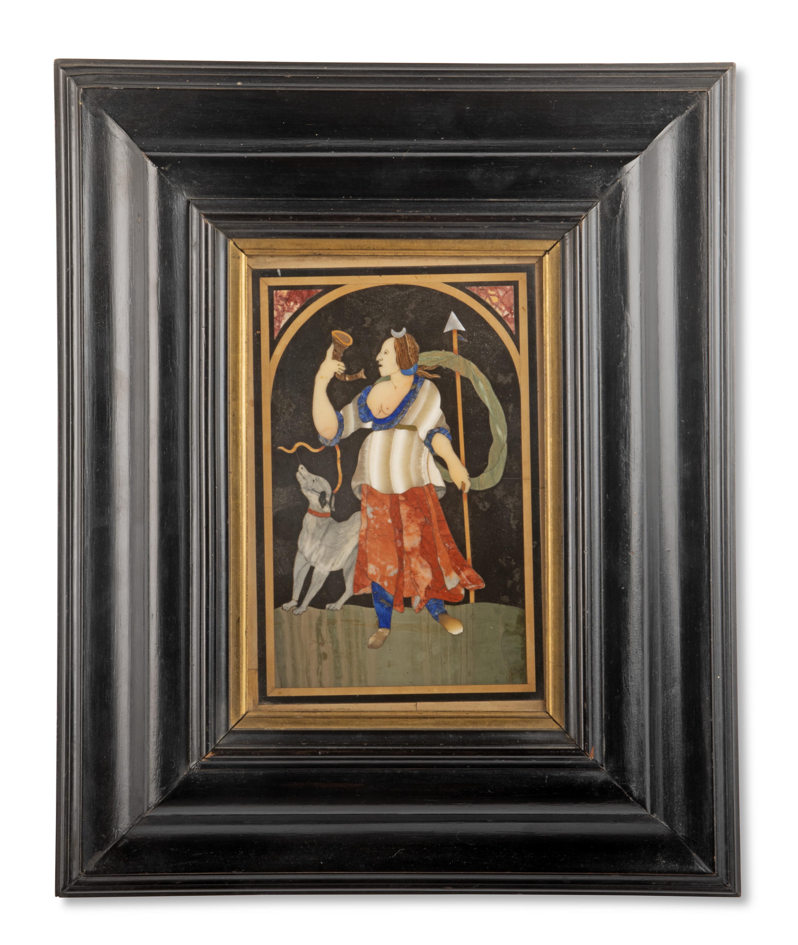 AN ITALIAN PIETRA DURA PLAQUE