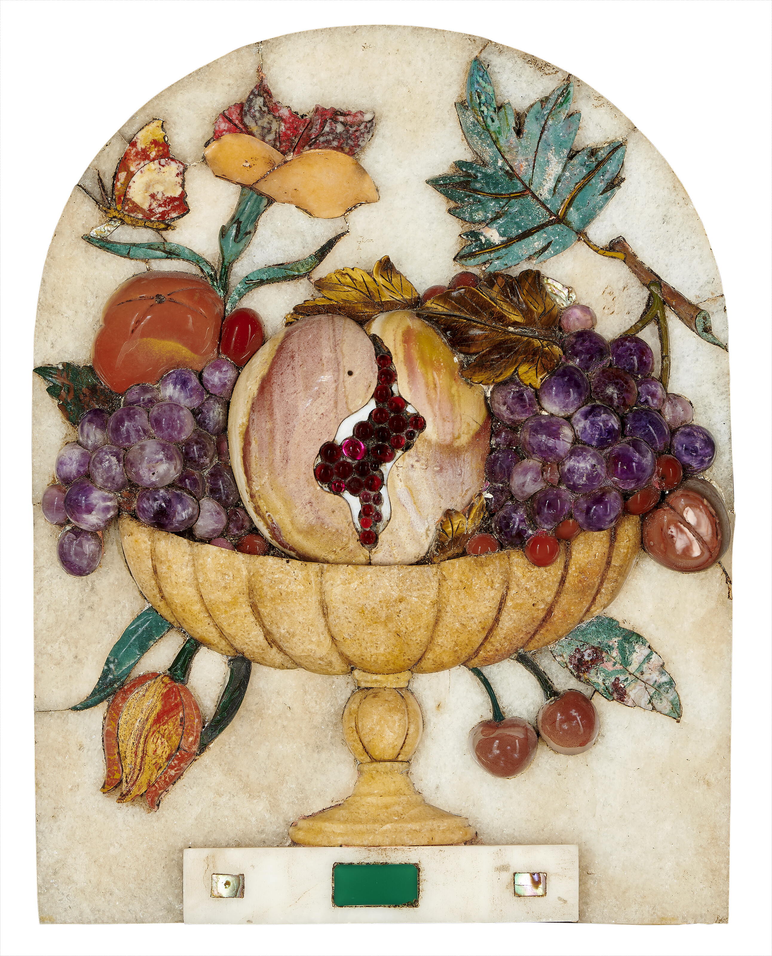 AN ITALIAN PIETRA DURA PLAQUE