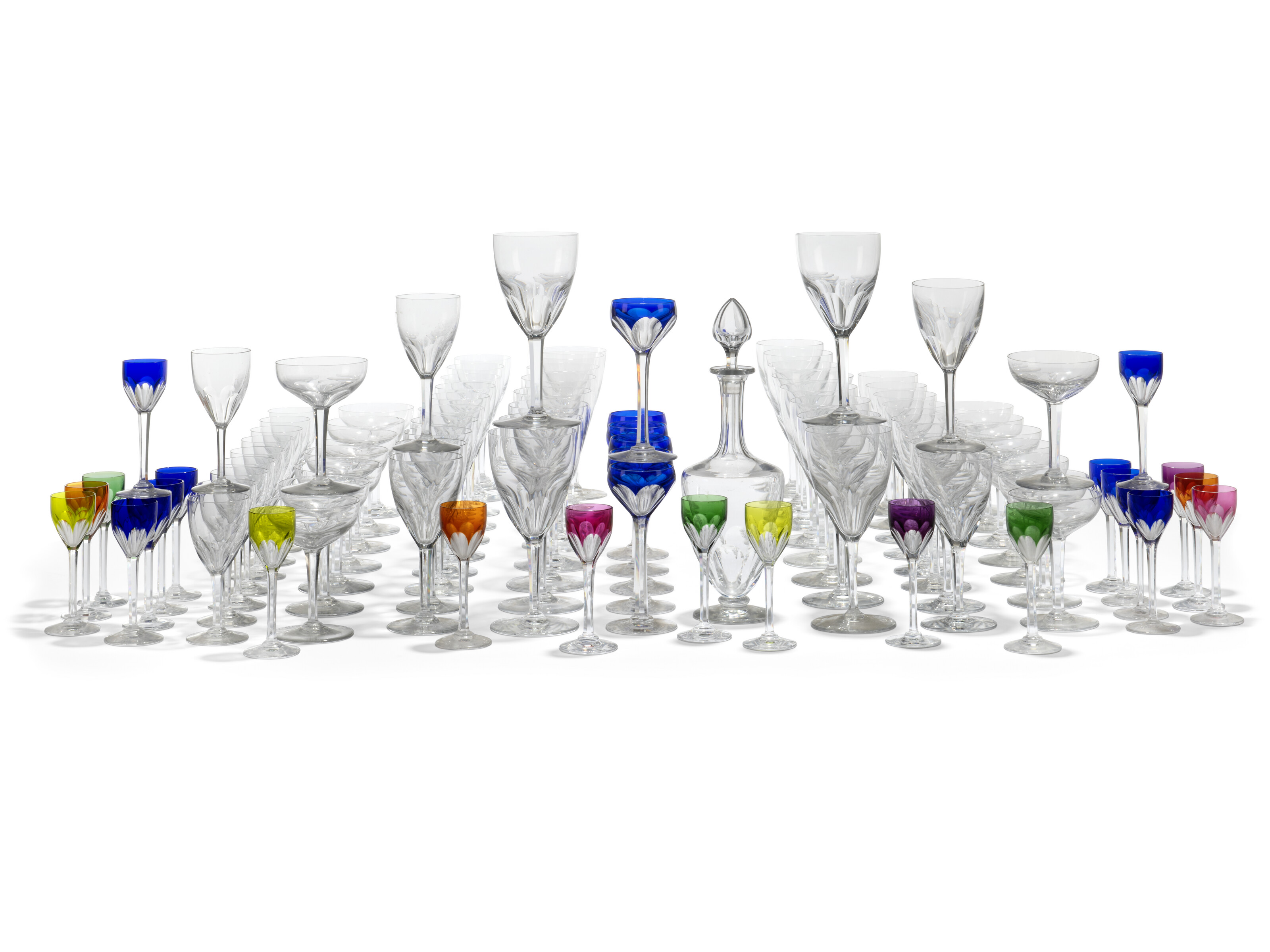 A BACCARAT CUT-GLASS 'GENOVA' PATTERN PART TABLE-SERVICE, 20TH CENTURY ...