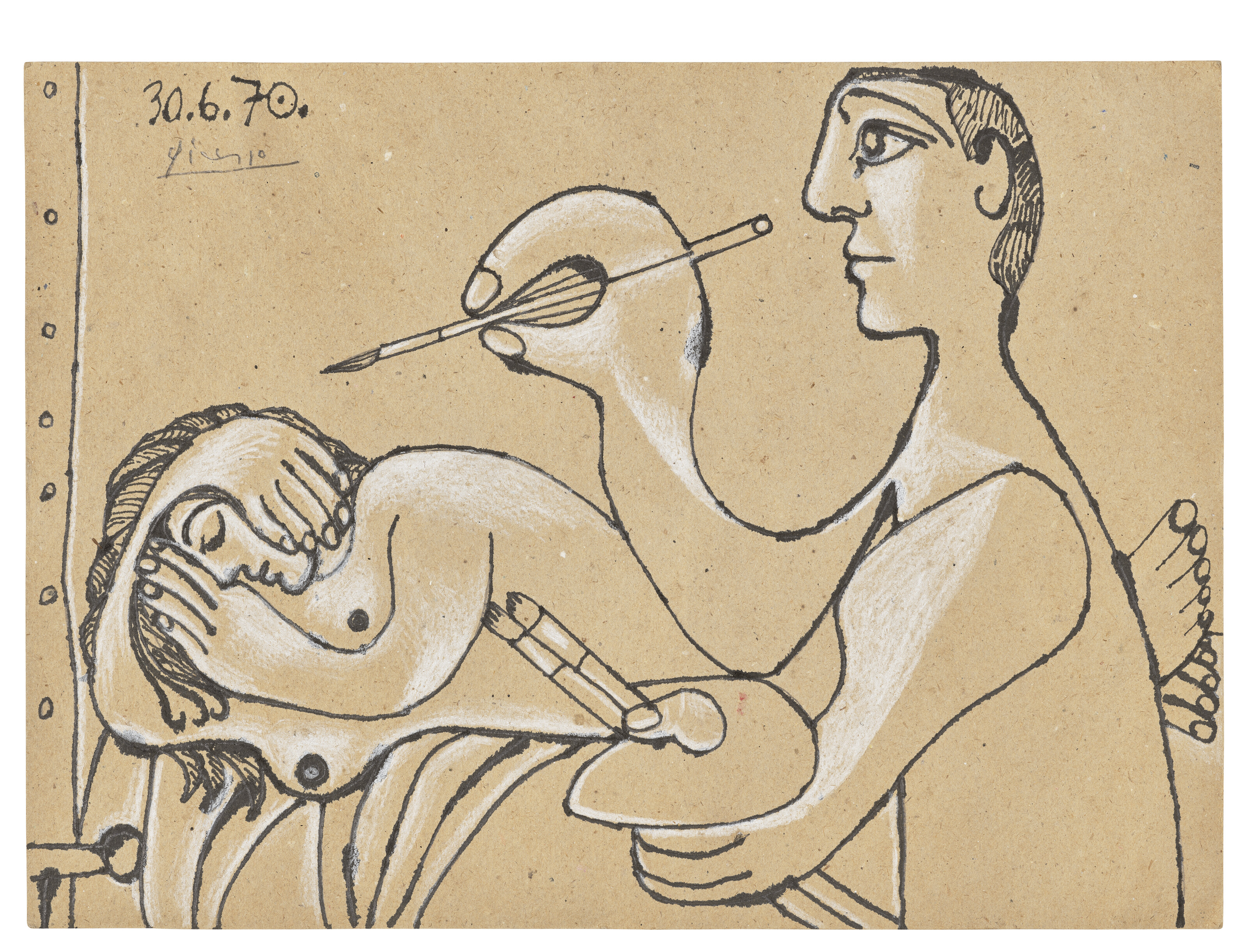 Pablo Picasso, Le Peintre et son modele, 1970, offered in Lines of Vision: Celebrating 20 Years of Stephen Ongpin Fine Art on 2 July 2026 at Christie's in London