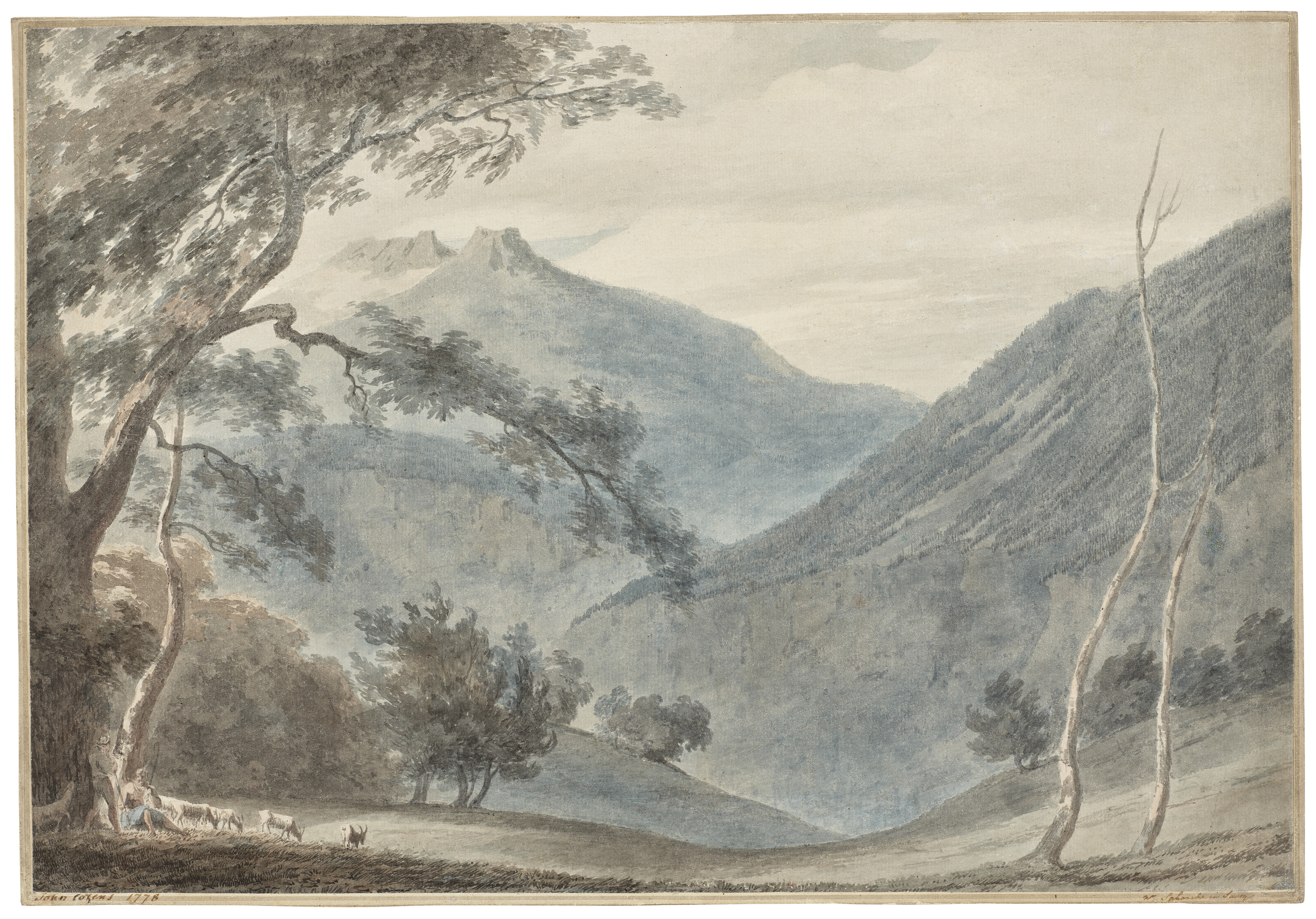 John Robert Cozens, A View near Sallanches, Savoy, France, offered in Lines of Vision: Celebrating 20 Years of Stephen Ongpin Fine Art on 2 July 2026 at Christie's in London