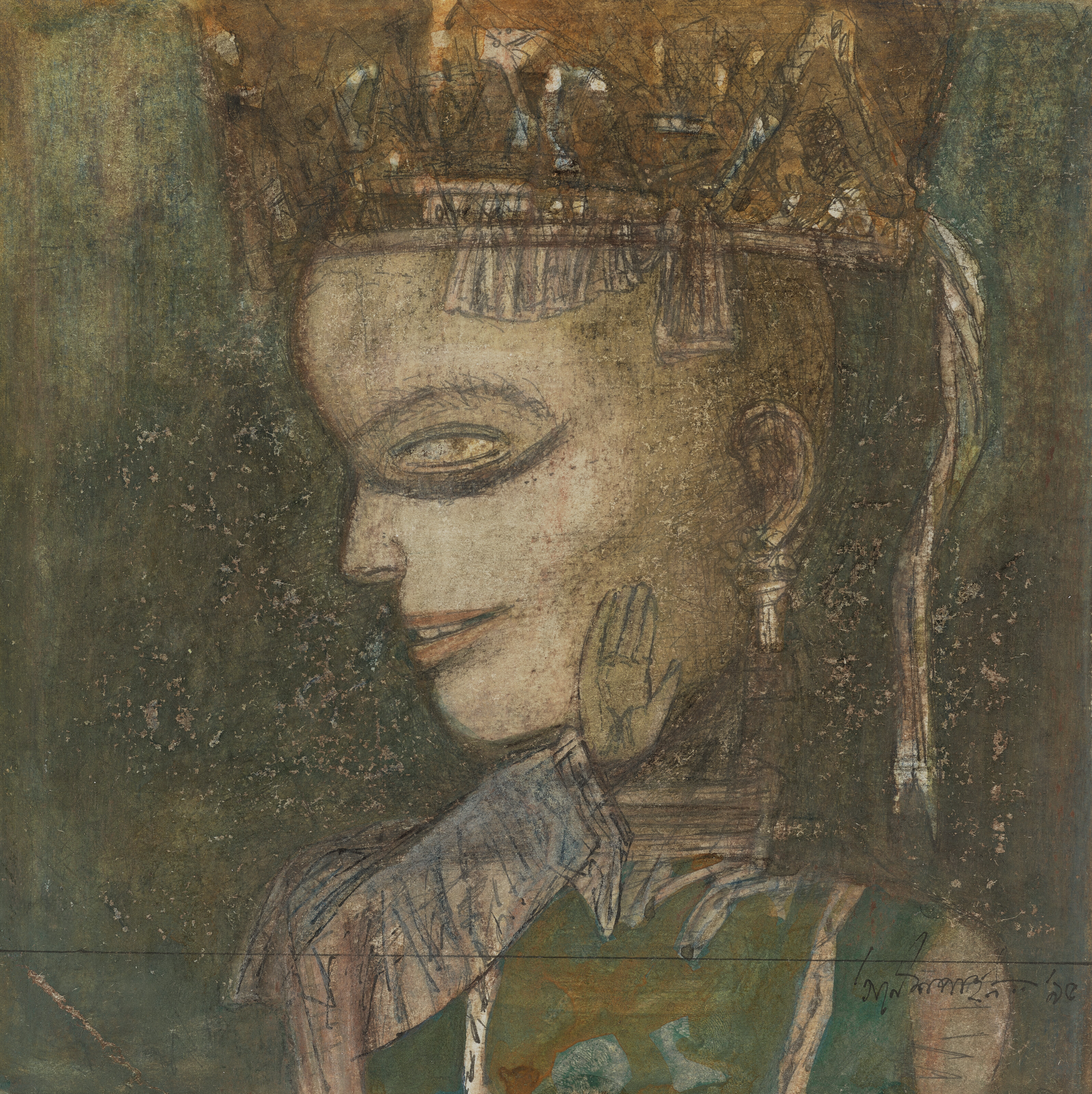 Ganesh Pyne, Untitled (The Mischievous Prince), 1995, offered in Sublime Shadows: South Asian Art from a Distinguished Collection on 11 June 2026 at Christie's in London