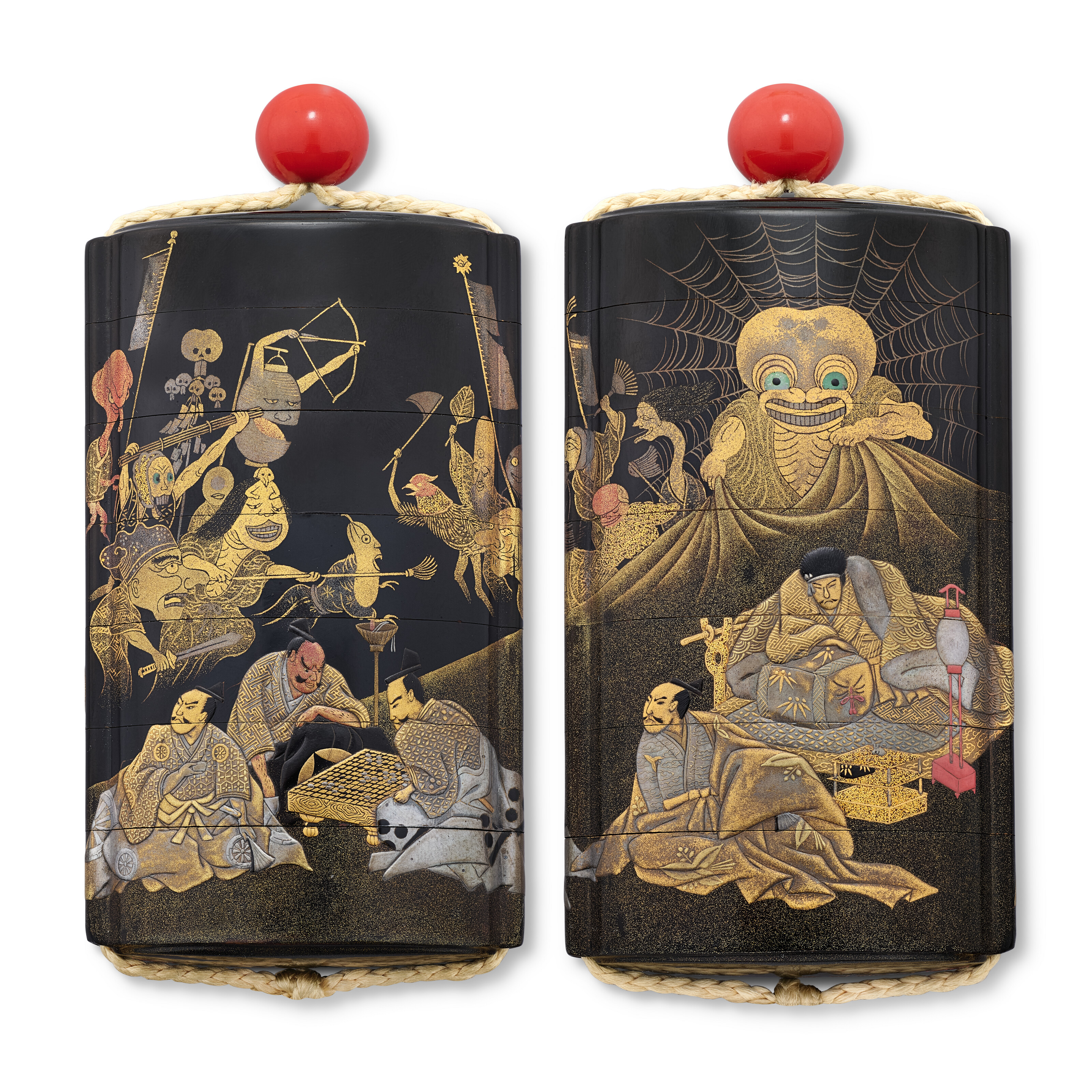 A black lacquer six-case inro, Japan, Edo period (18th-19th century), signed Shunsho Kagemasa and sealed Kagemasa, offered in Fine Asian Art on 6 November 2026 at Christie's in London