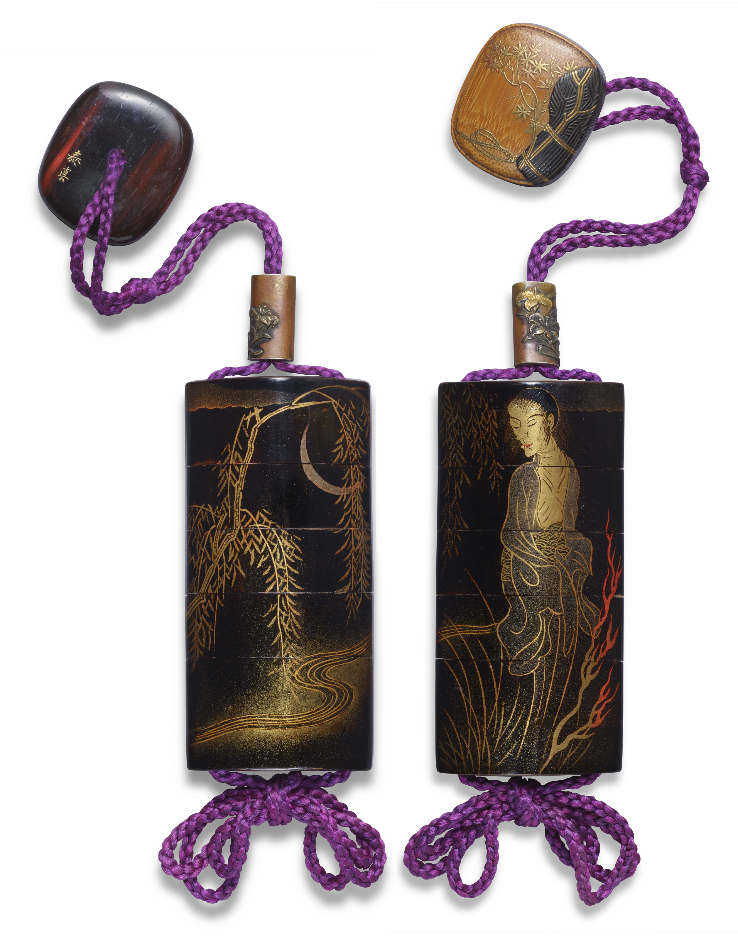 A black lacquer four-case inro with lacquer hako-netsuke, Japan, Meiji period (late 19th century), offered in Fine Asian Art on 6 November 2026 at Christie's in London