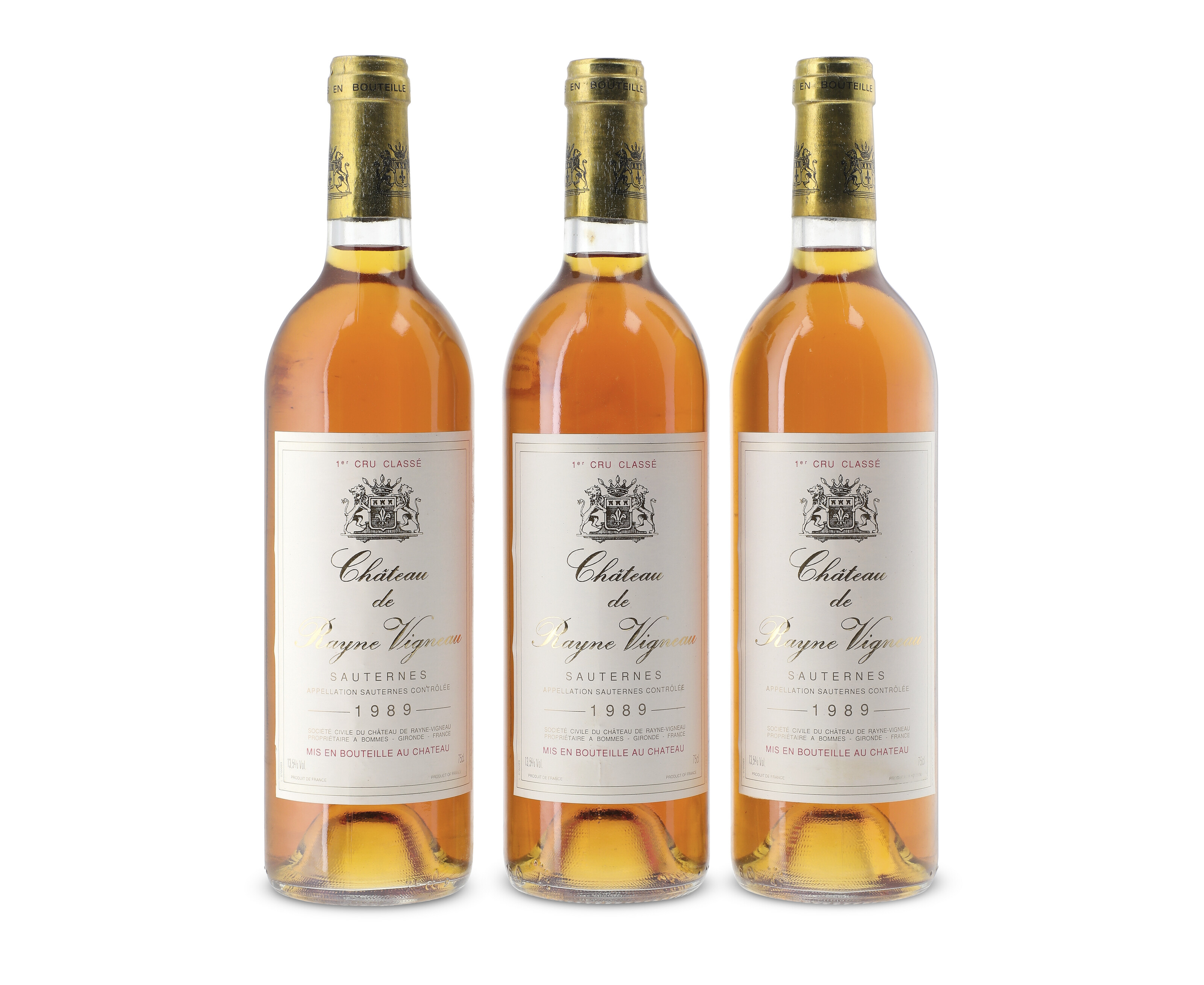Château de Rayne-Vigneau 1989, Bommes (Sauternes), 1er cru classéU