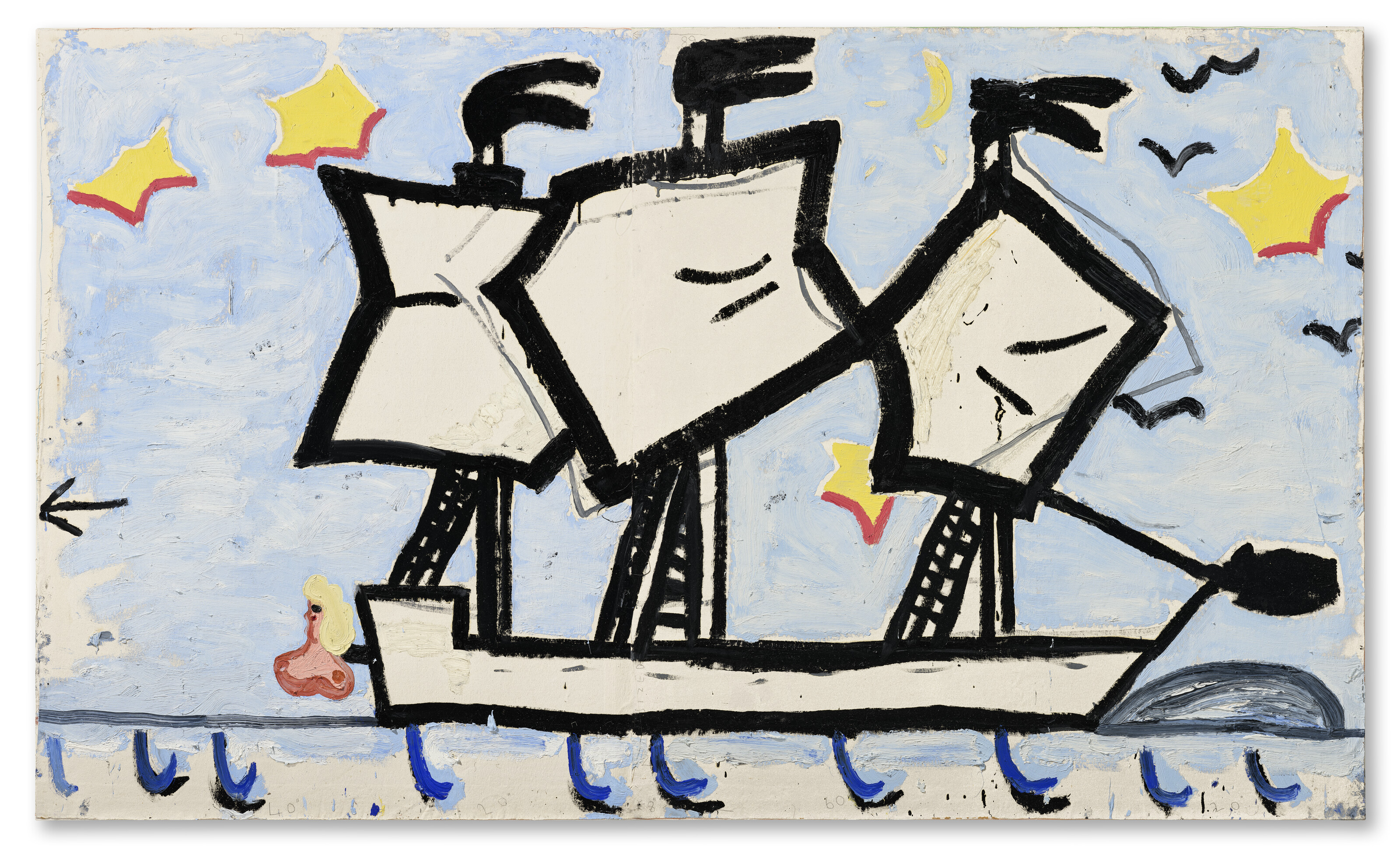 Rose Wylie, Sailing Boat, 2015, offered in Beyond Ordinary - Then. Now. Next. Works from the Zabludowicz Collection on 25 June 2026 at Christie's in London