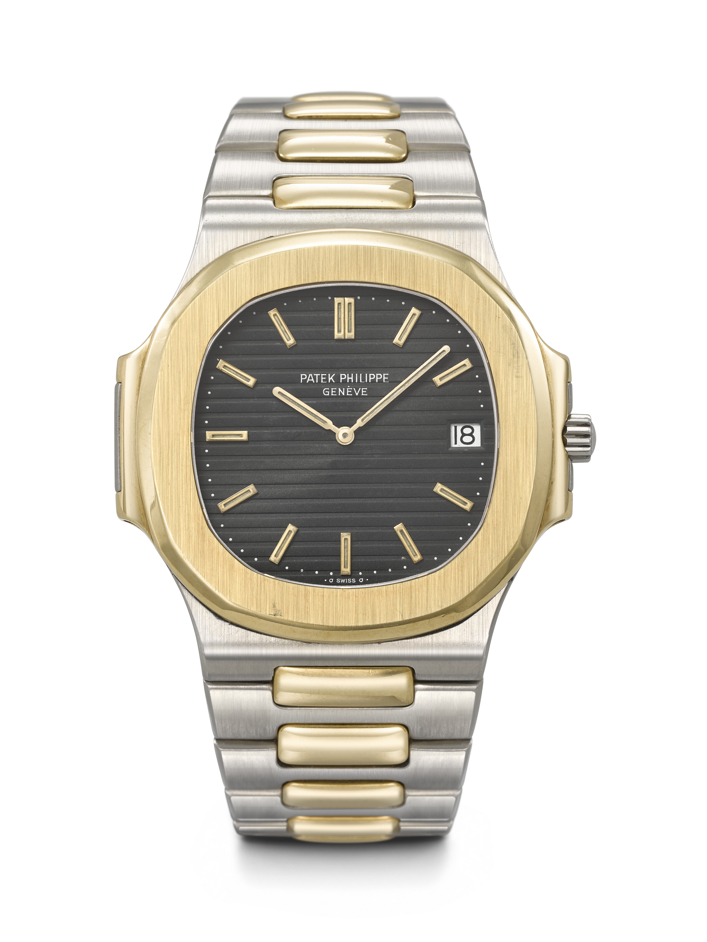 Patek Philippe. An 18k gold and stainless-steel automatic wristwatch, 1981. Nautilus model, ref. 3700/1JA 'Quincy Jones', movement no. 1'307'683, case no. 541'486, offered in Rare Watches on 11 and 12 May 2026 at Christie's in Geneva