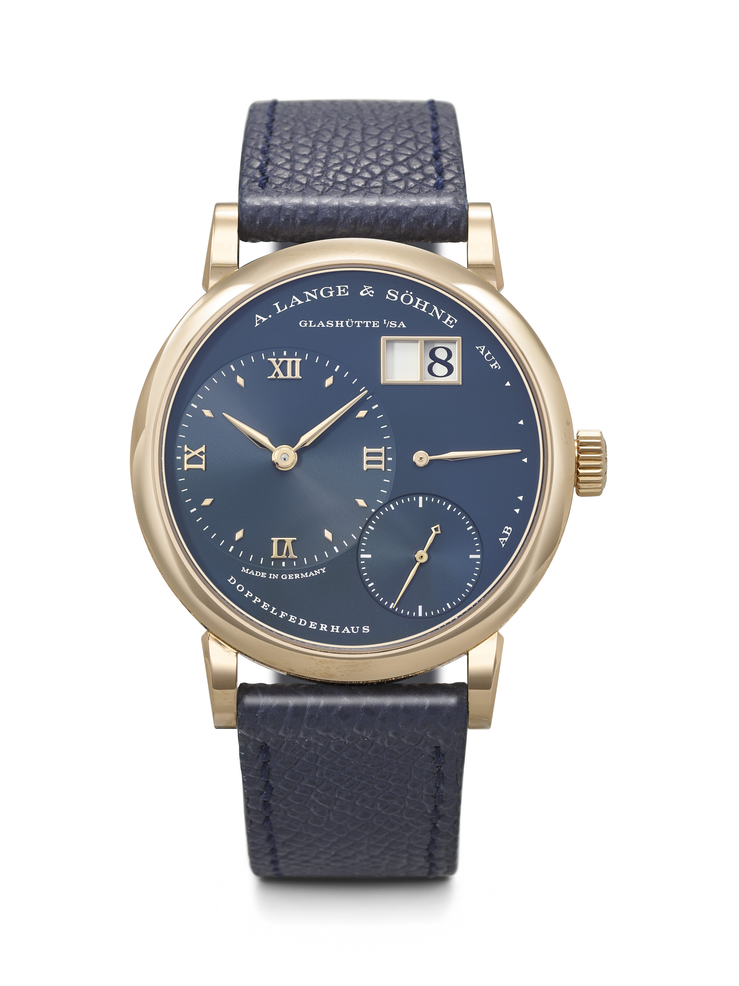 A. Lange and Sohne. An elegant 18k pink gold limited edition wristwatch with oversized date and power reserve indication, made for the 30th anniversary of the Lange 1 model, Little Lange 1 model, circa 2025, offered in Rare Watches on 11 and 12 May 2026 at Christie's in Geneva