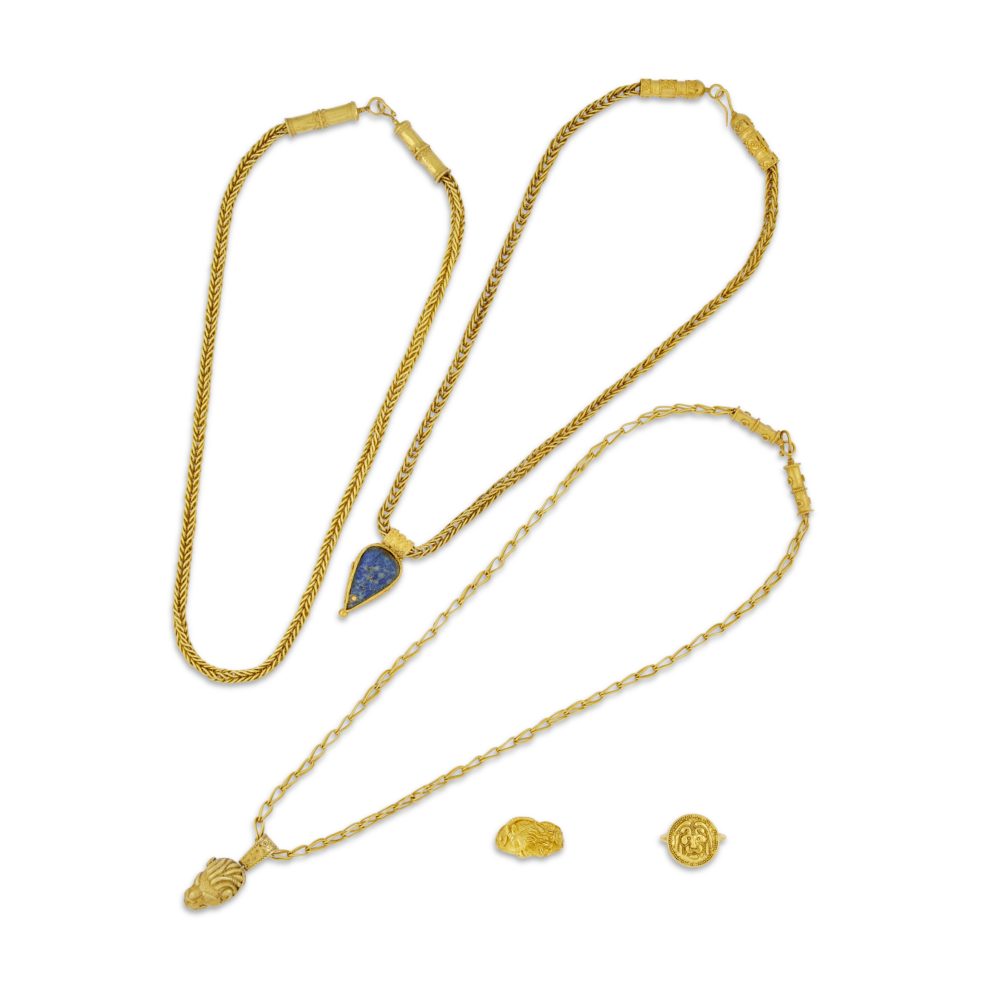 Catalog image of GROUP OF ANTIQUE GOLD JEWELS