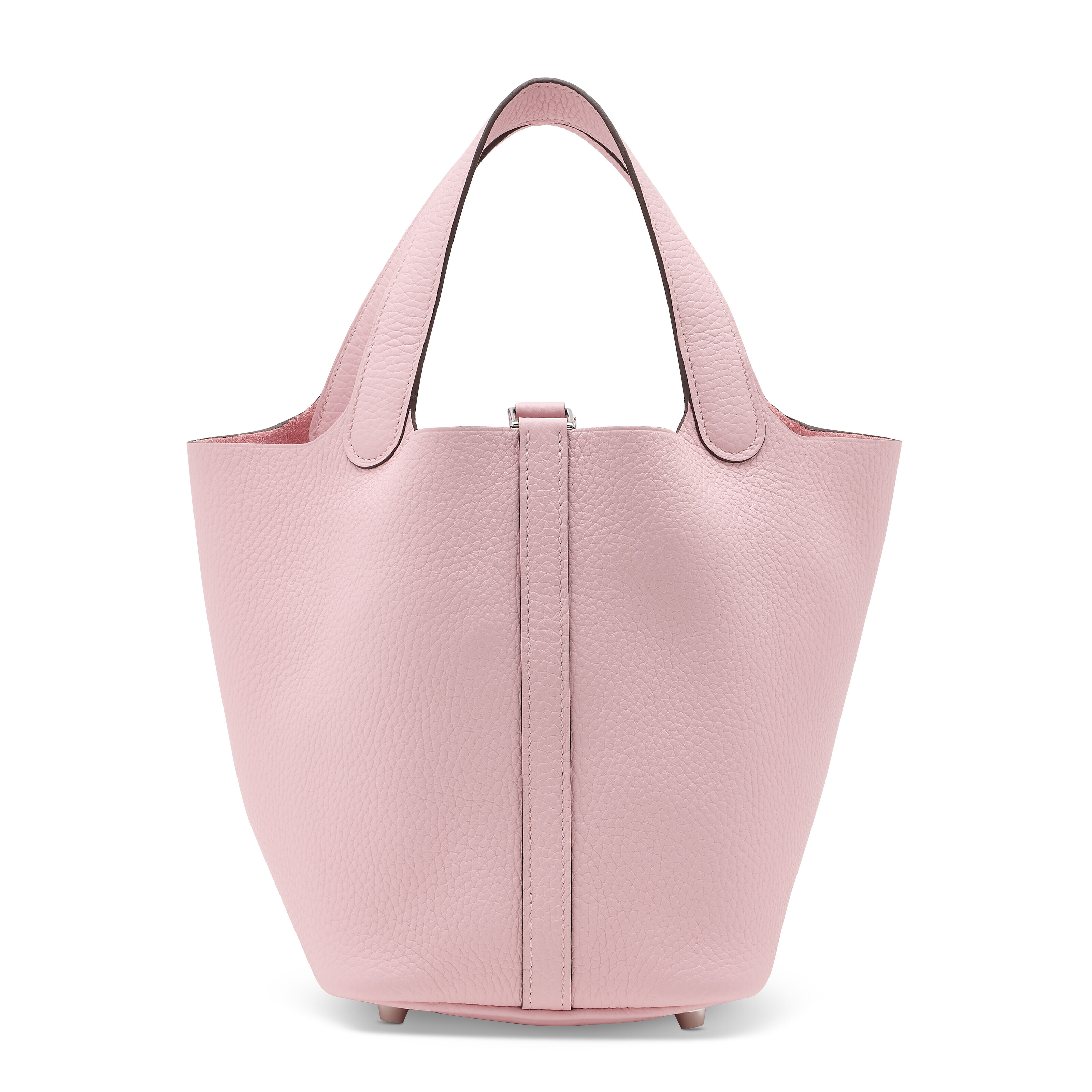 A ROSE SAKURA CLÉMENCE LEATHER PICOTIN LOCK 18 WITH PALLADIUM