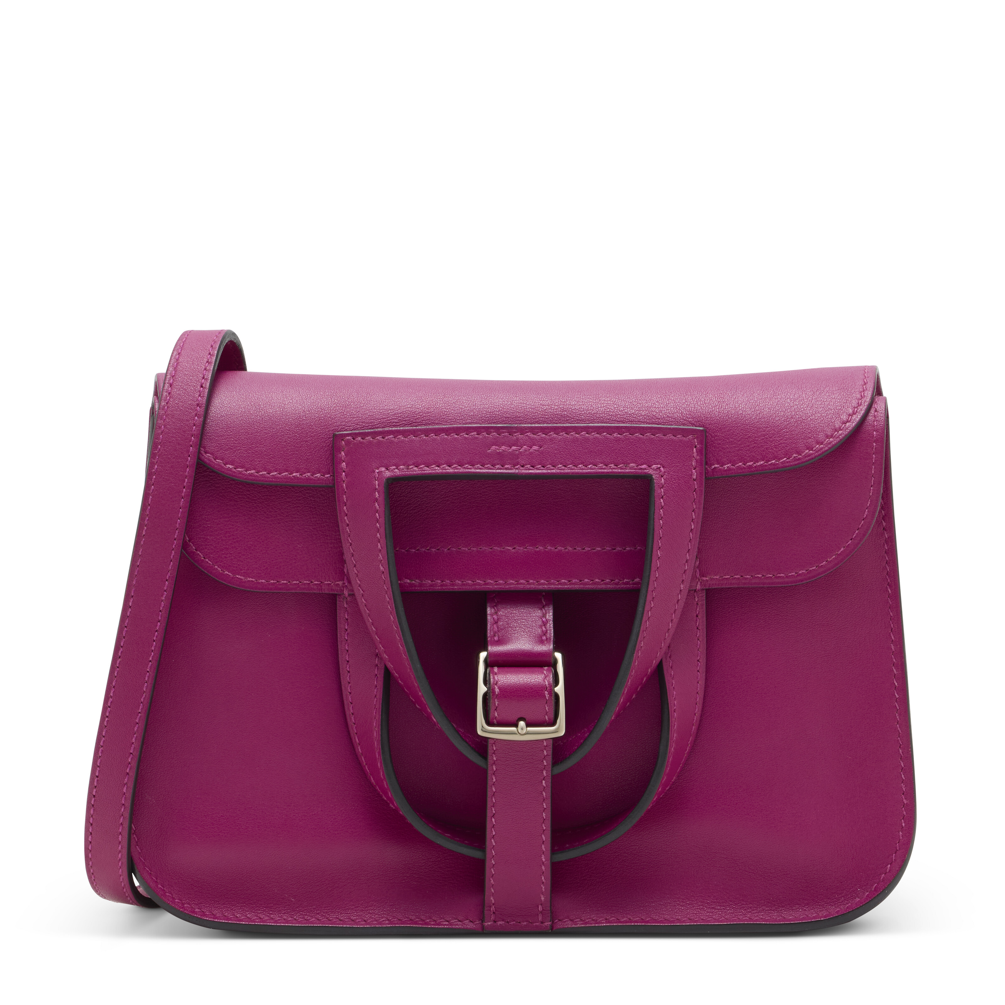 A ROSE POURPRE SWIFT LEATHER MINI HALZAN 20 WITH PALLADIUM