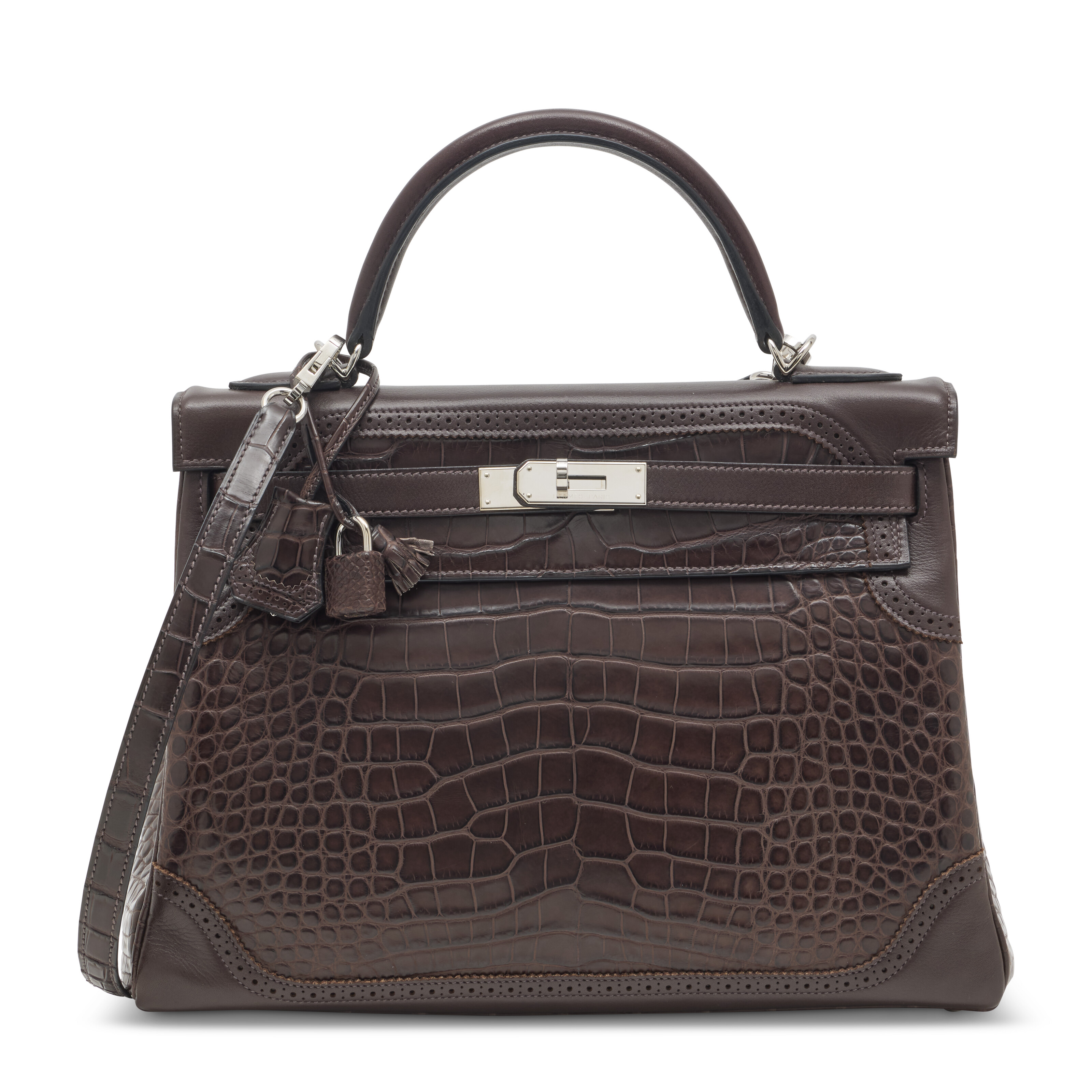A LIMITED EDITION ÉBÈNE SWIFT LEATHER & CHOCOLAT FEUTRE GO TEAM