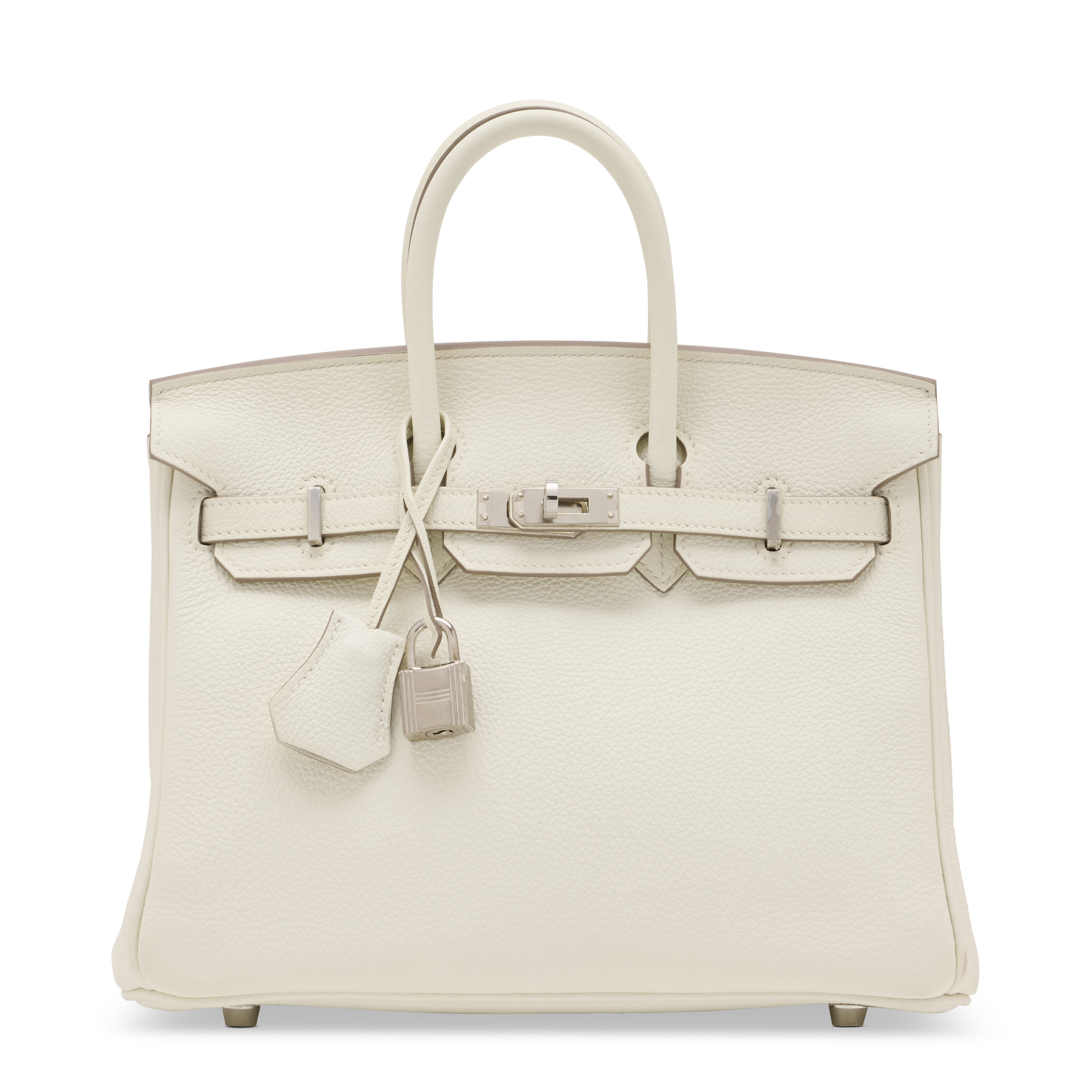 A MUSHROOM TOGO LEATHER BIRKIN 25 WITH PALLADIUM HARDWARE, HERMÈS