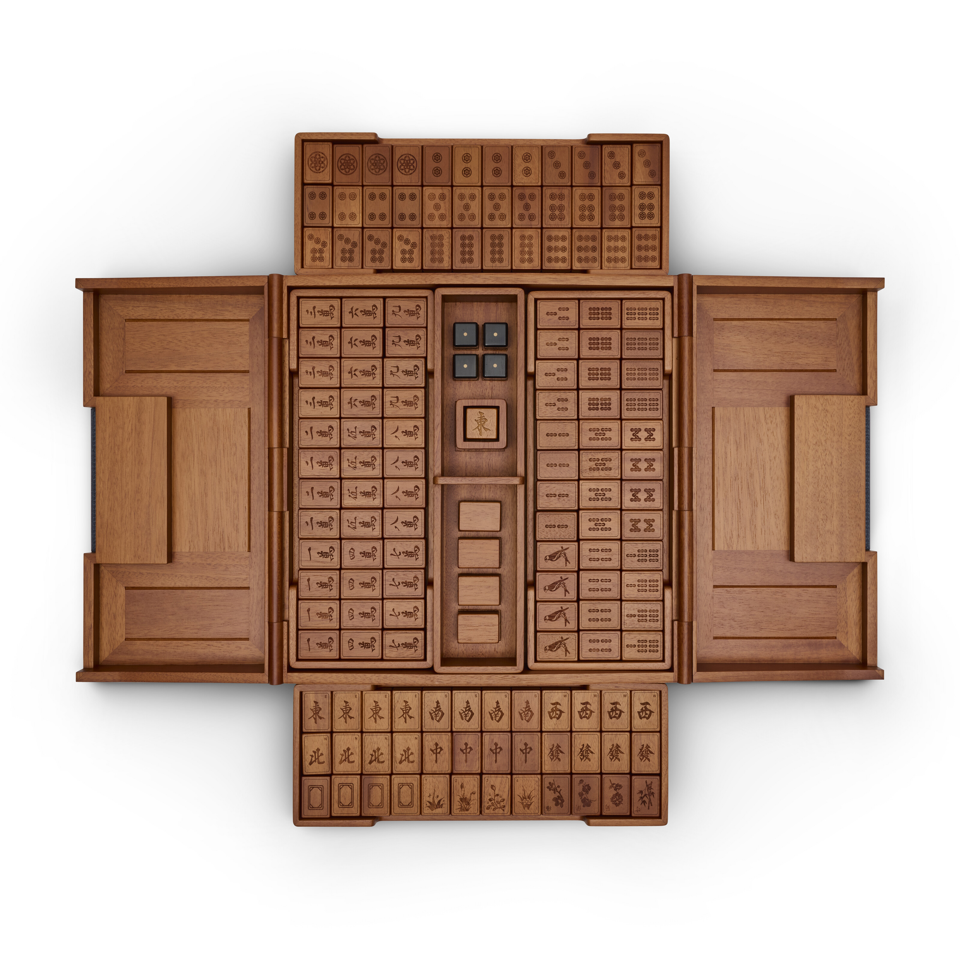 A FAUVE TAURILLION H & EVERCALF LEATHER, MAHOGANY & CASSIA WOOD