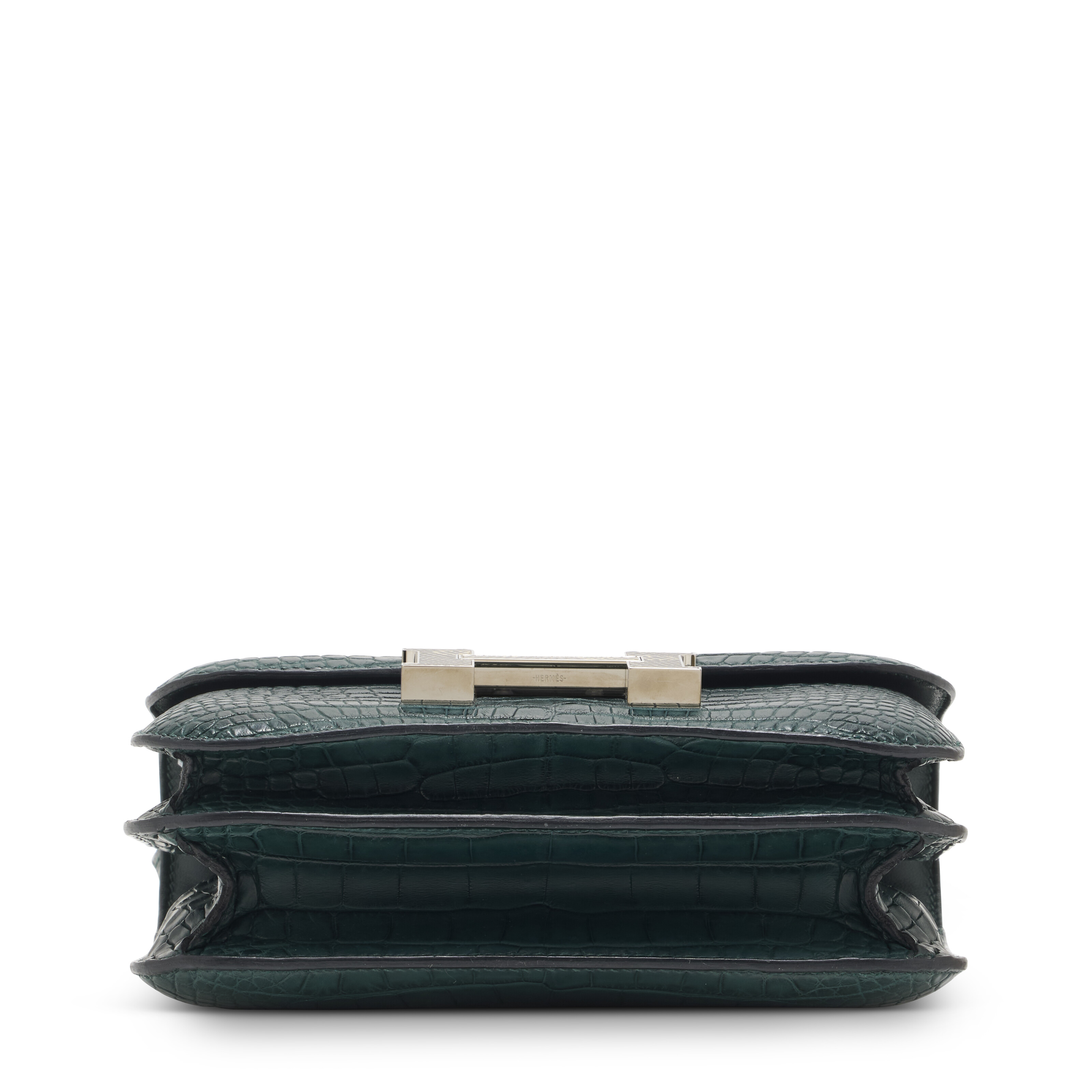 A LIMITED EDITION MATTE VERT CYPRÈS ALLIGATOR MINI CONSTANCE WITH