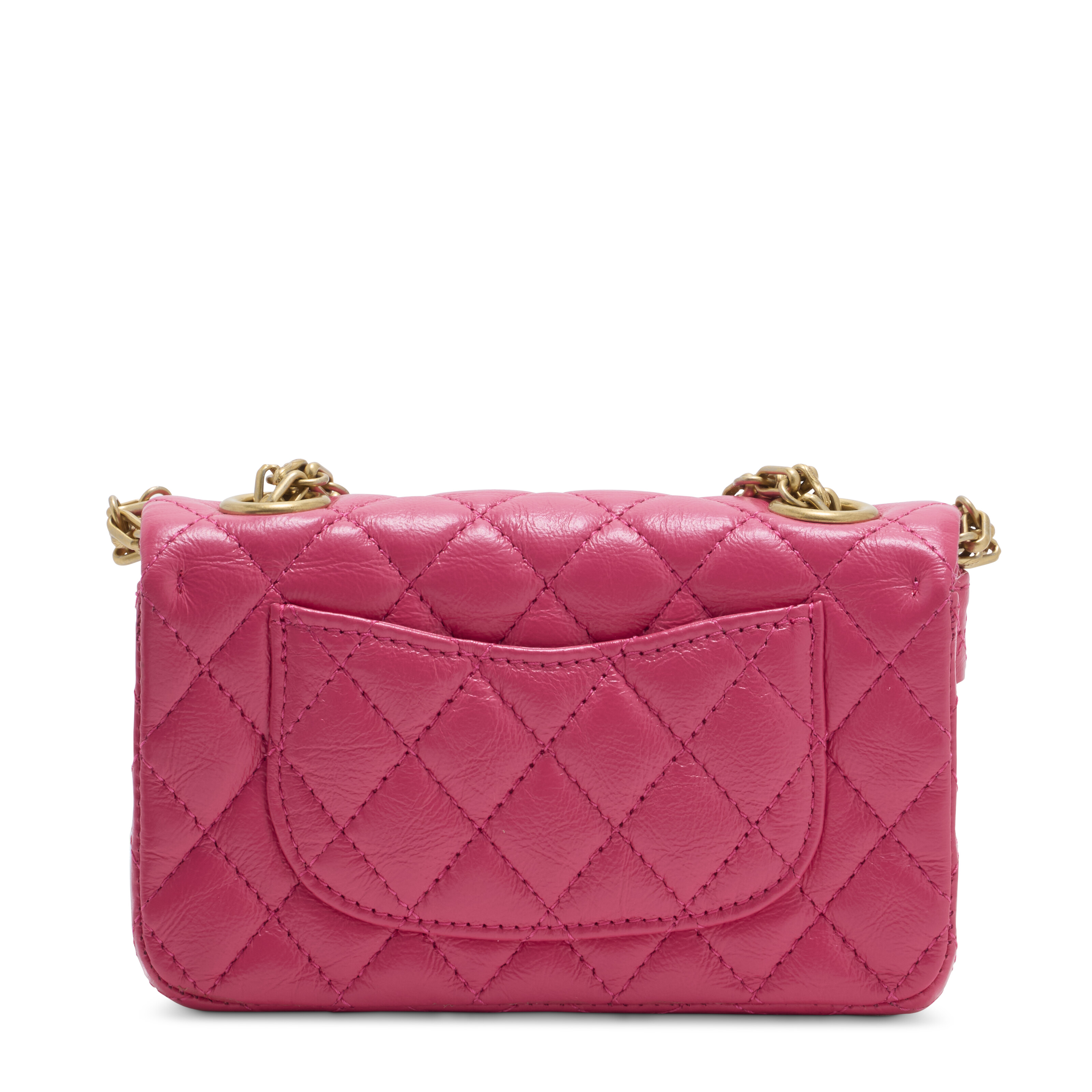 A LIMITED EDITION SET OF FOUR PINK & RED MINI BAGS WITH RED