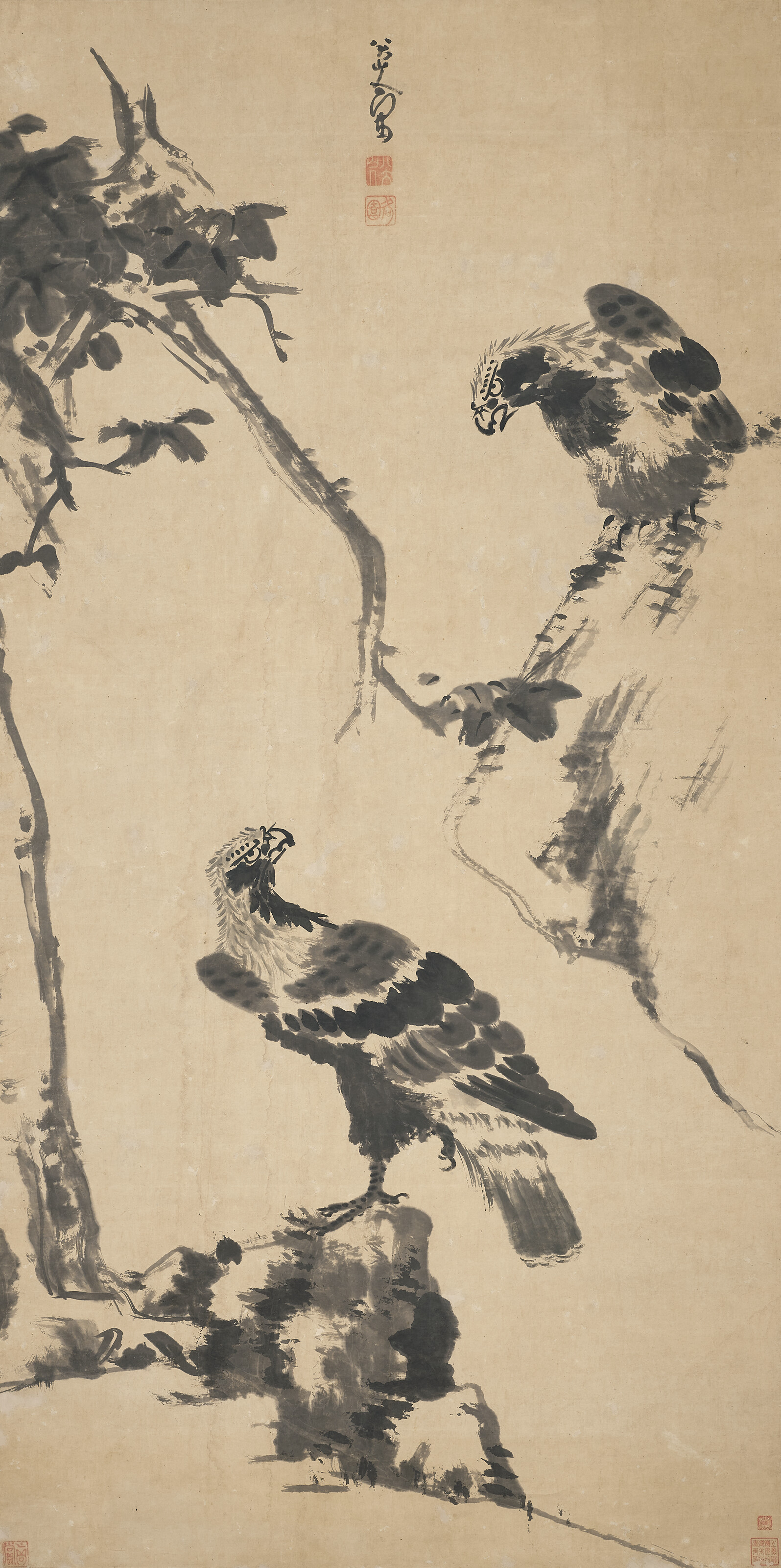 清八大山人（1626-1705）, 雙鷹圖| Christie's