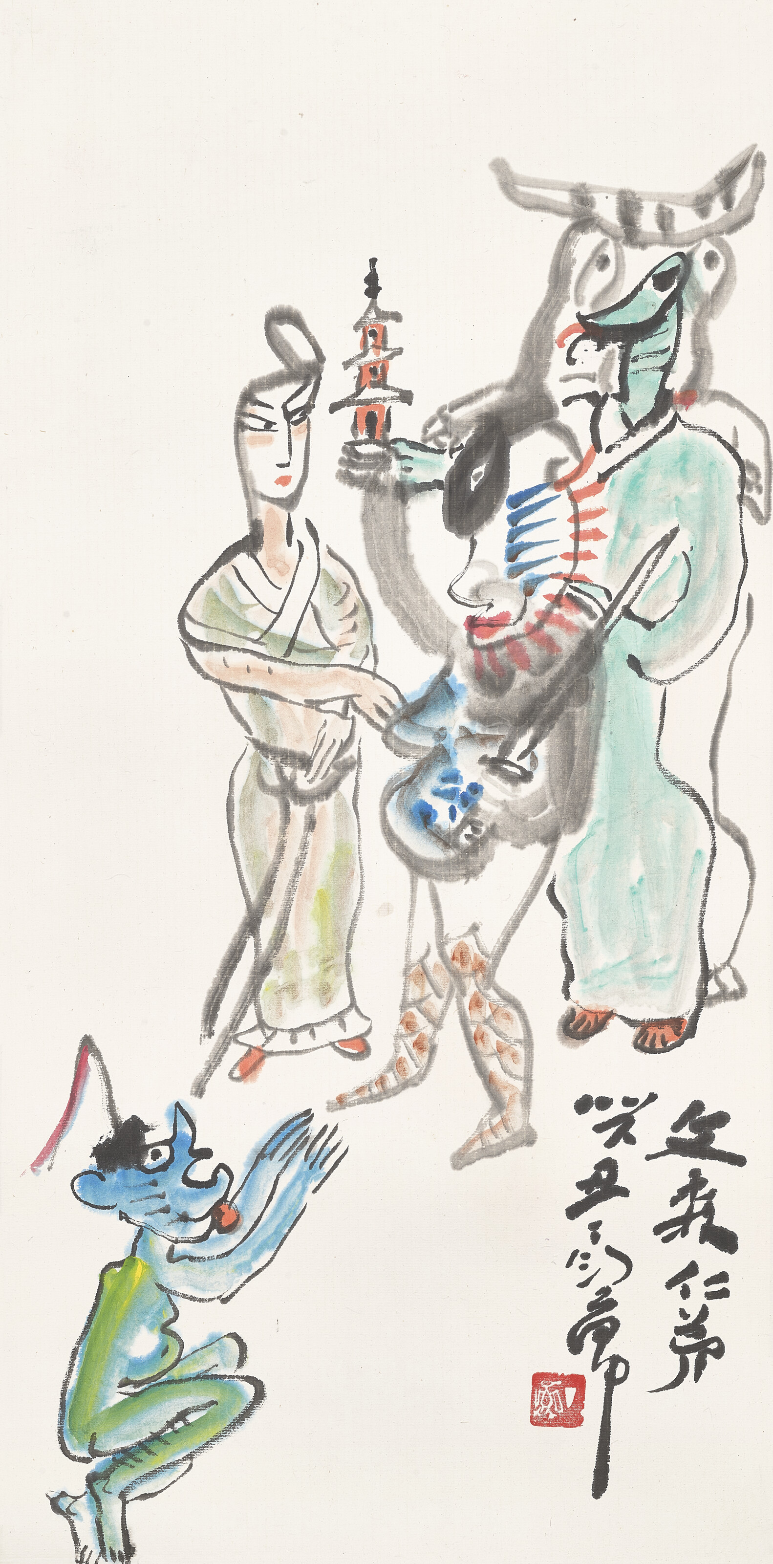 趙樸初, 書法十六言聯| Christie's