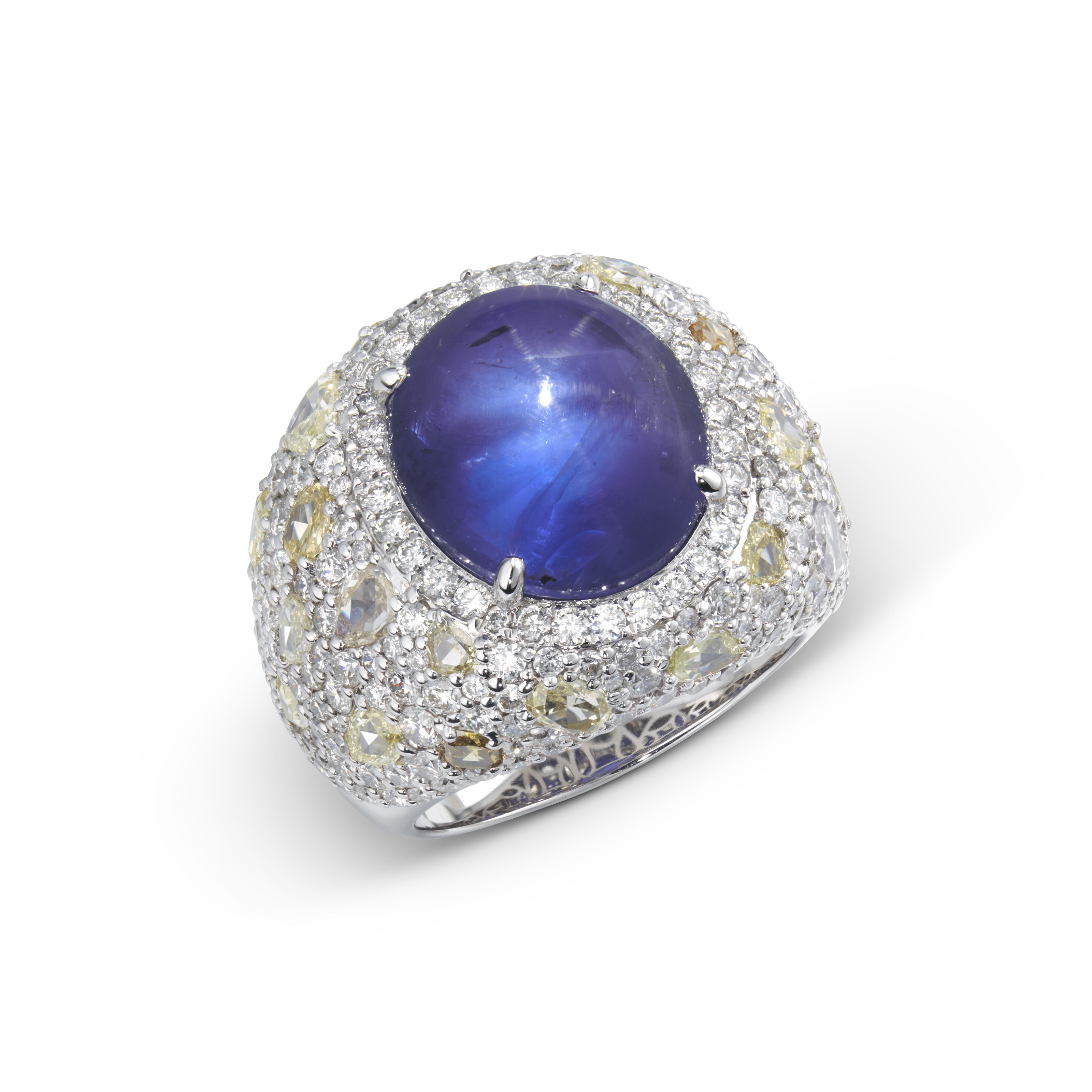 Catalog image of STAR SAPPHIRE AND DIAMOND RING