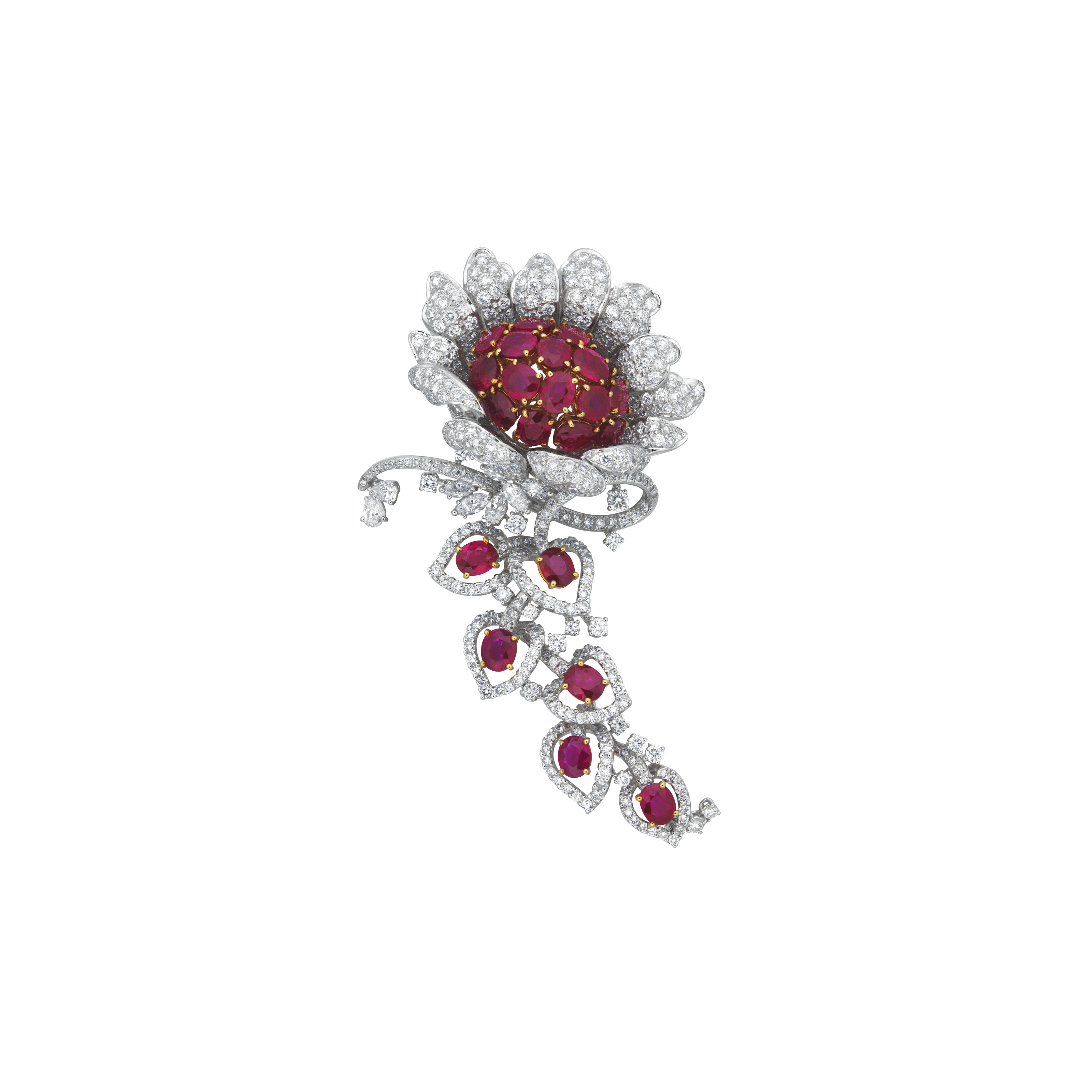 RUBY AND DIAMOND BROOCH, | Christie’s