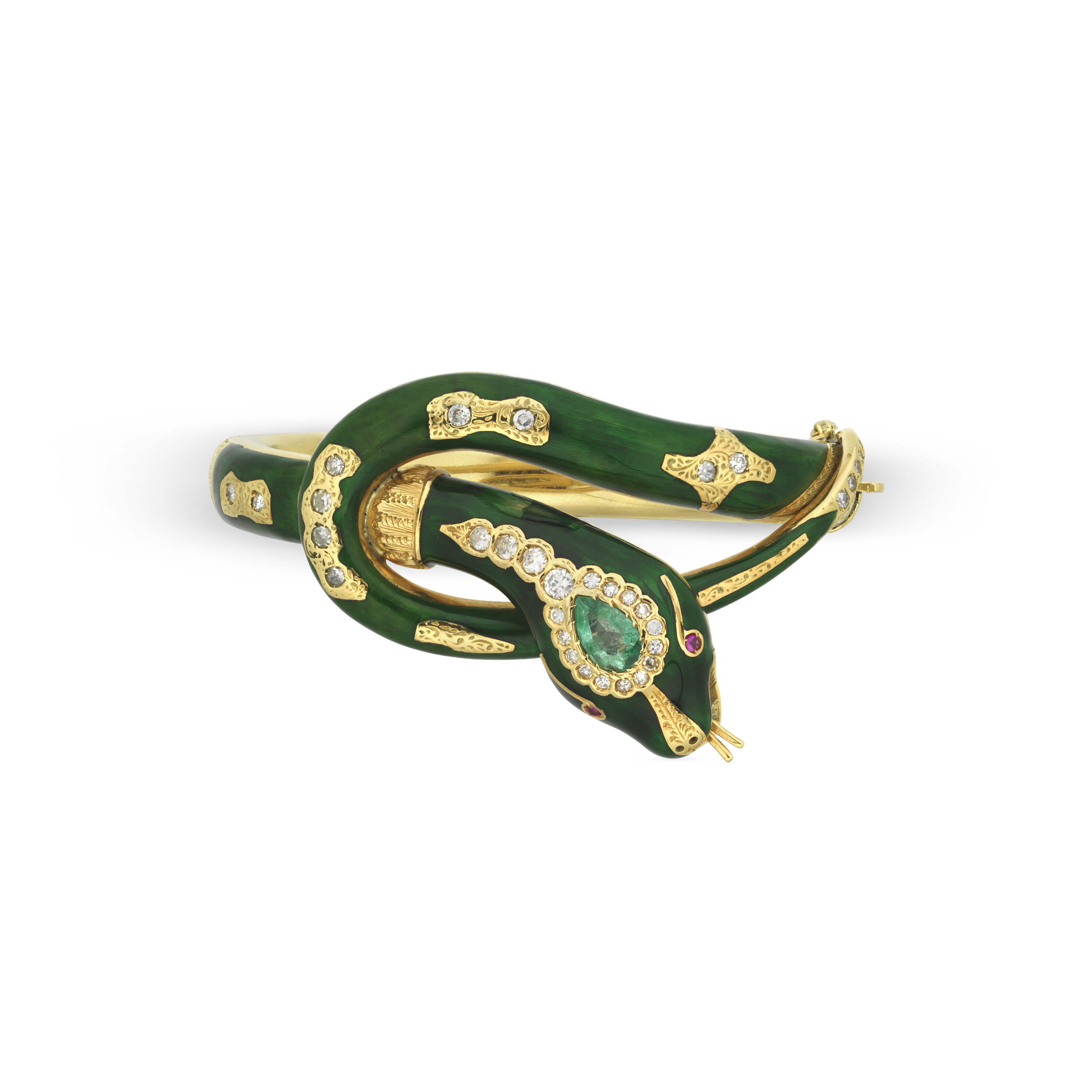 MULTI-GEM AND ENAMEL BANGLE, | Christie’s