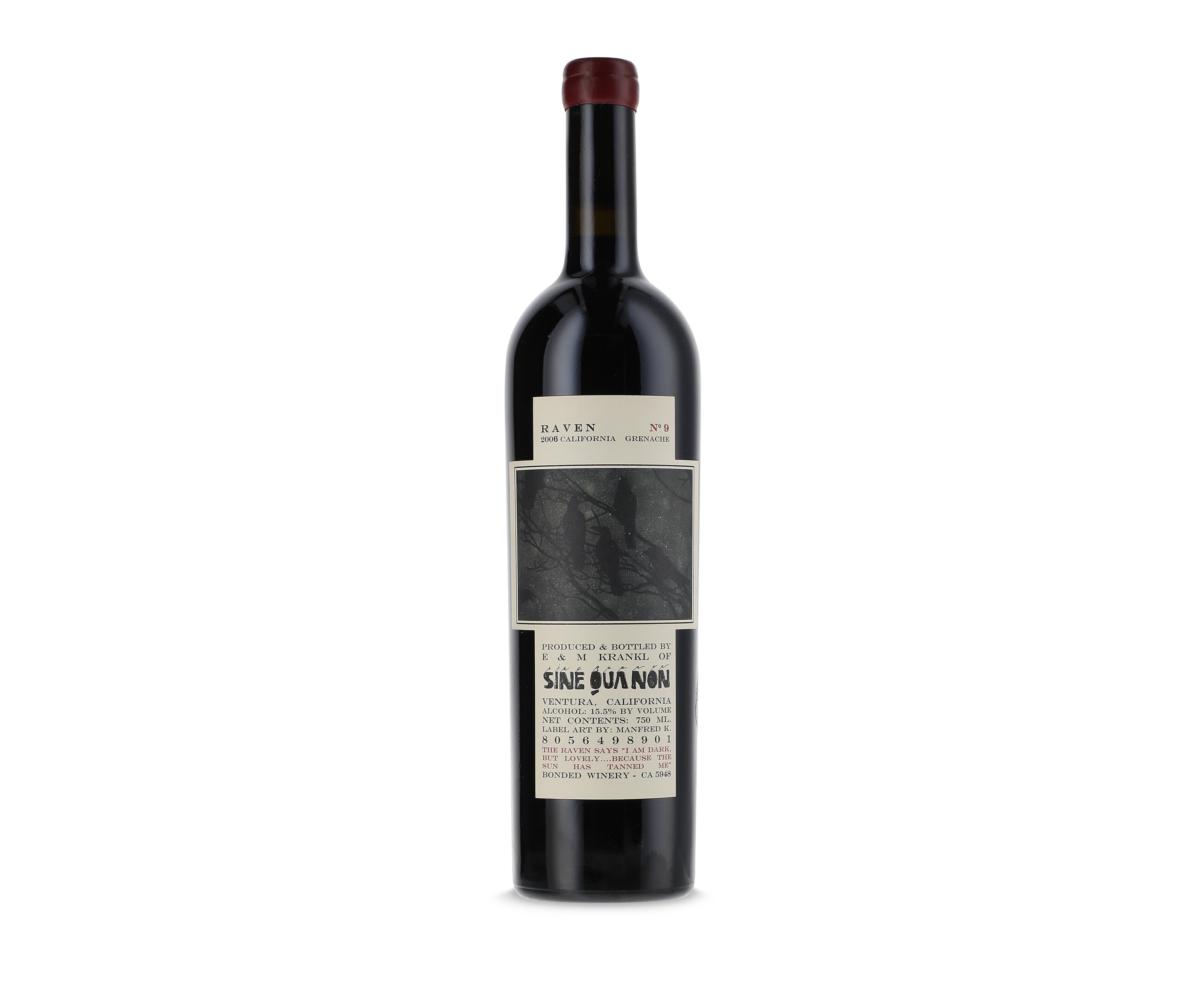 Sine Qua Non, Raven No. 9 Grenache 2006, California | Christie's