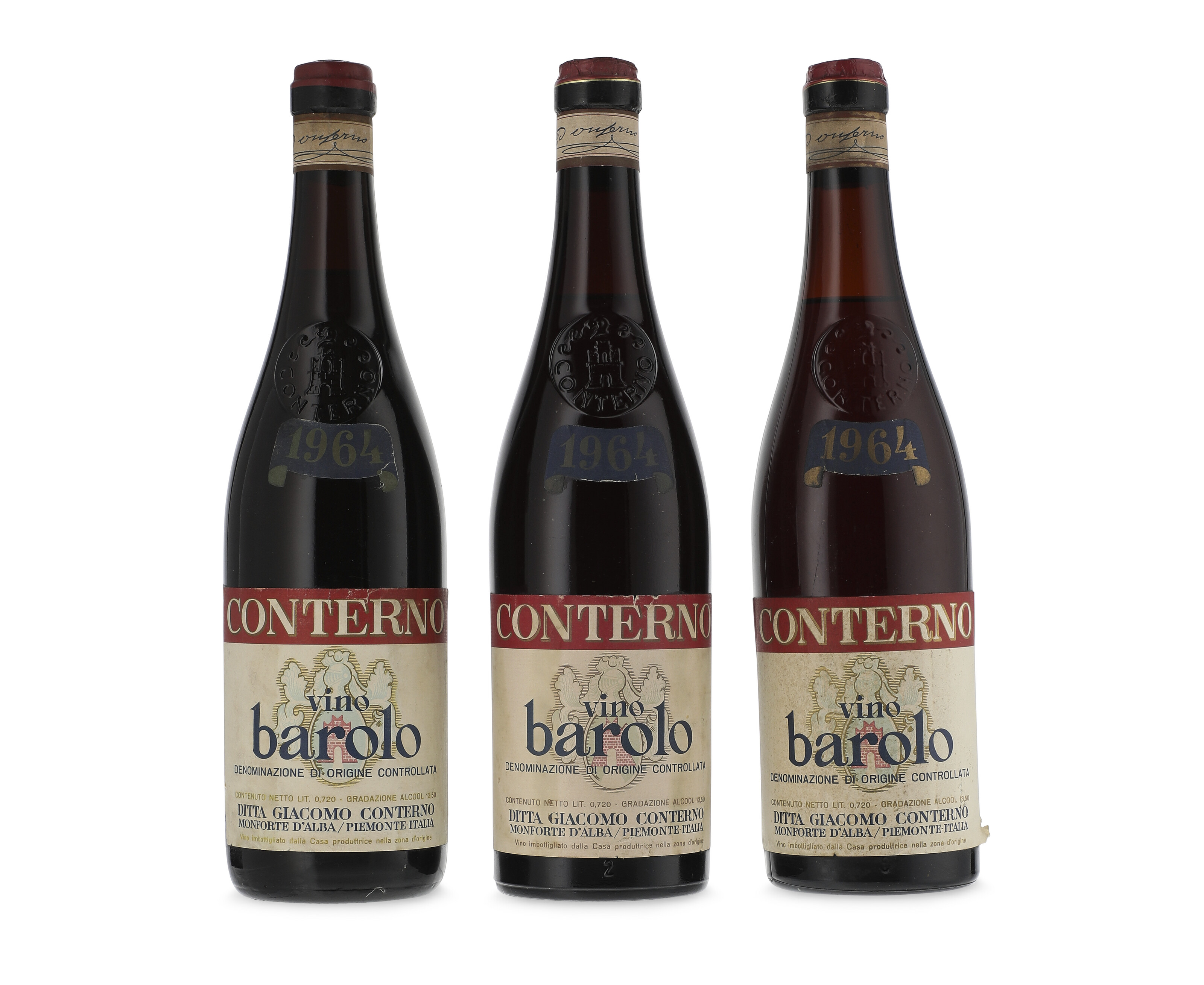 Gaja, Barbaresco 1971, PiedmontBin-soiled labels, corroded and 