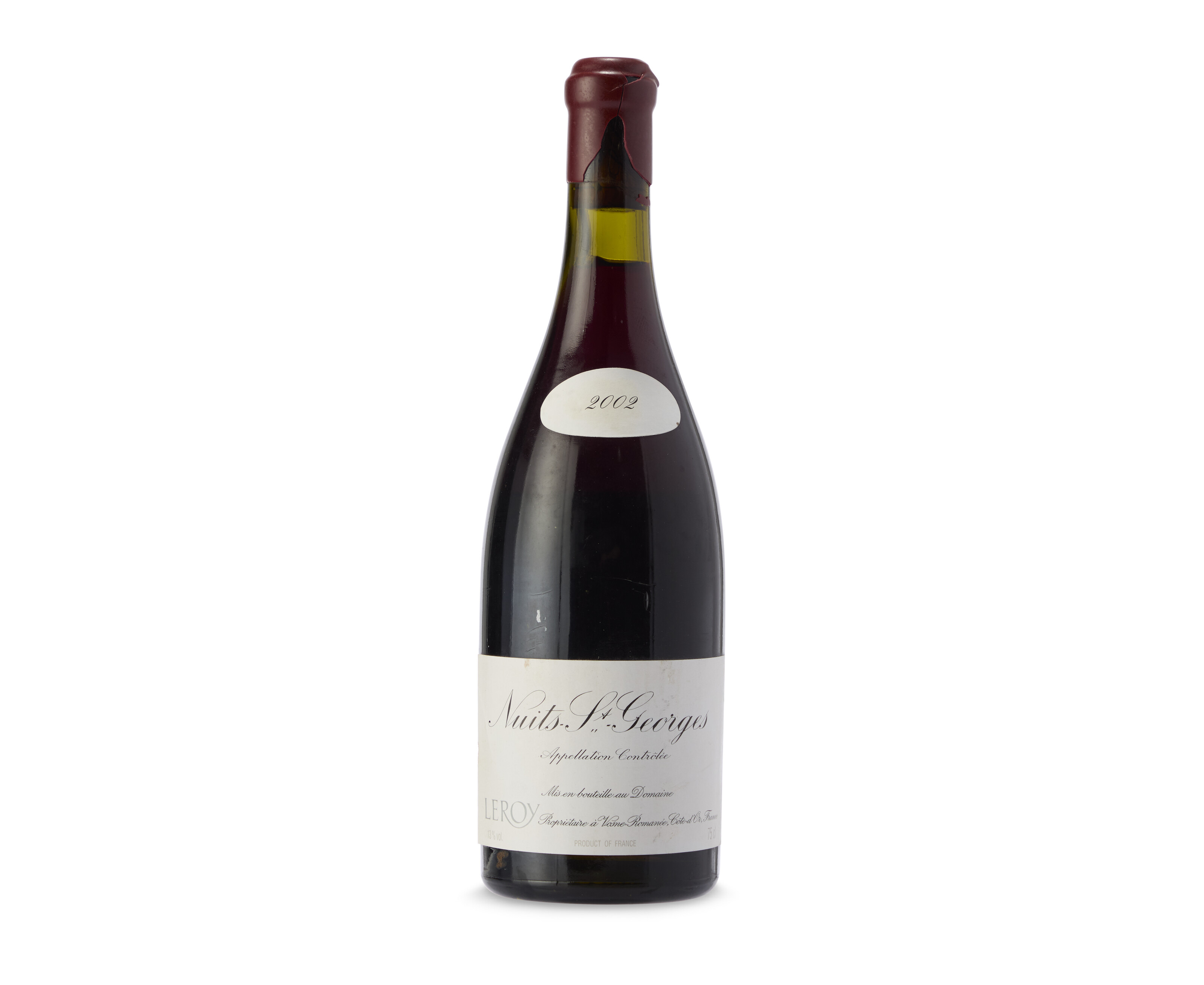 Domaine Leroy, Bourgogne, Rouge 2004, Bottle #00092, total