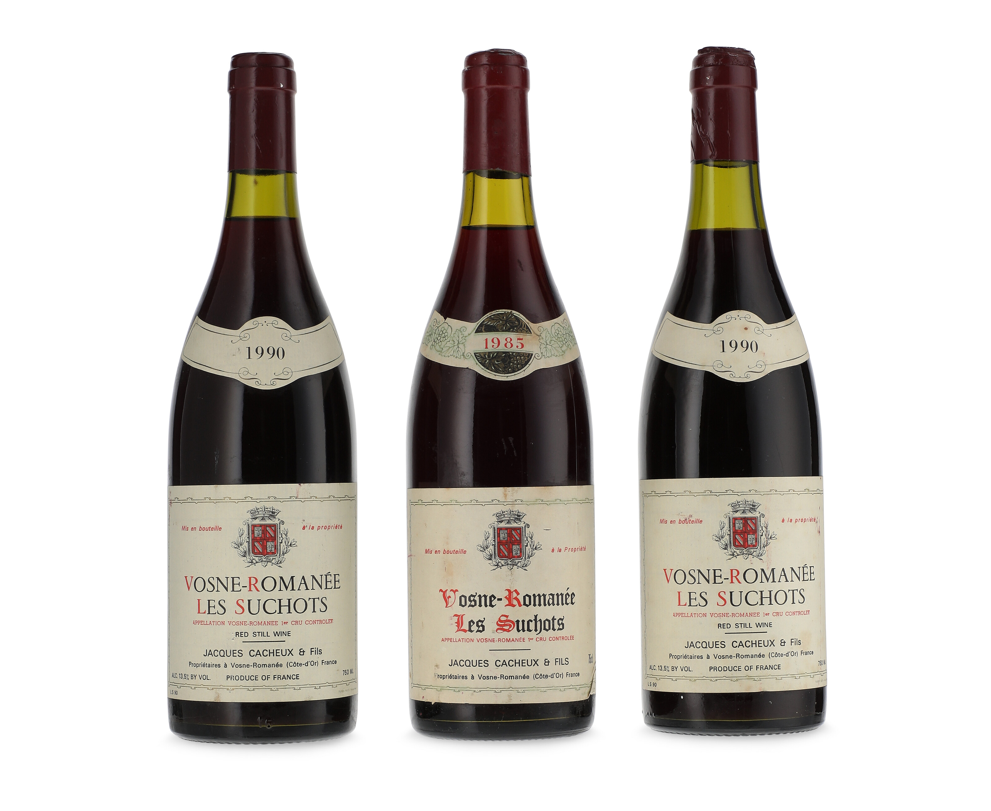 Mixed 1985 & 1990 Jacques Cacheux & Fils, Vosne-Romanée Les Suchots ...