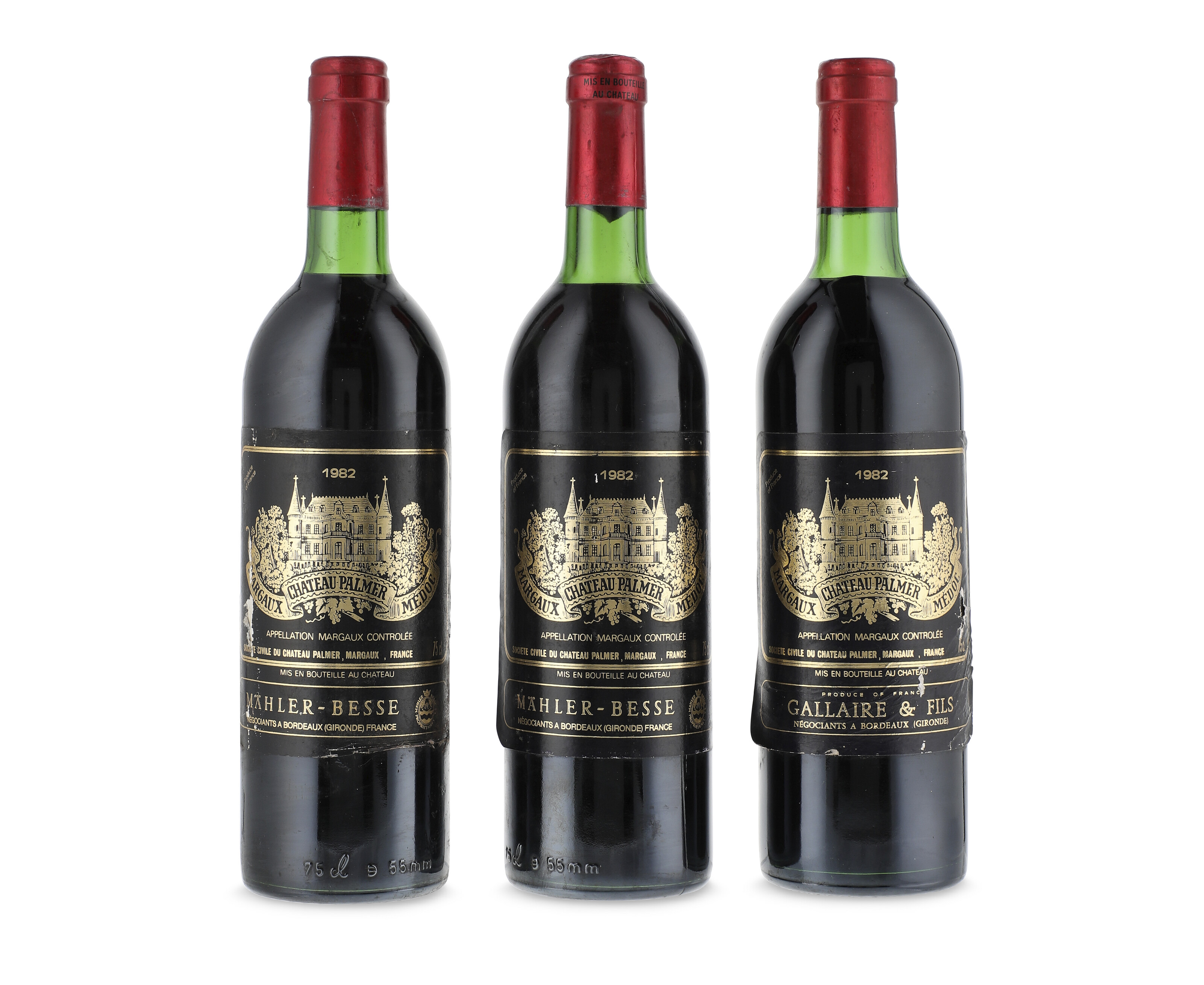 Château Palmer 1982, u. 1vts and 2ts, stained, damaged, creased
