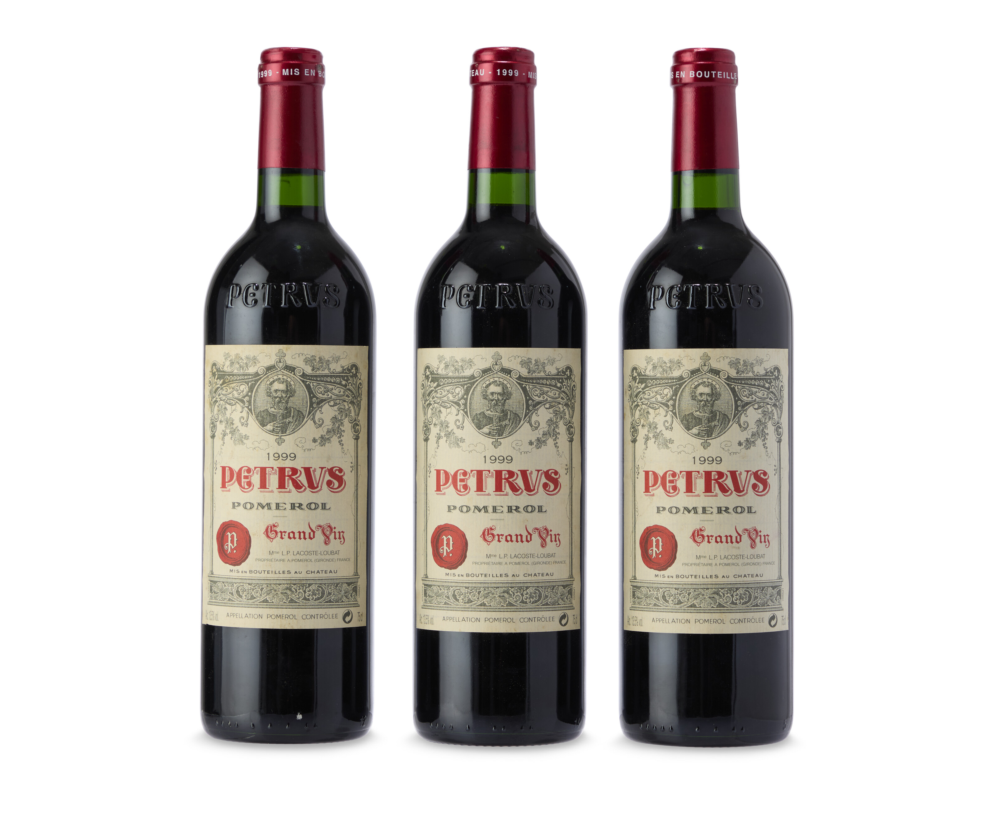 Petrus 1999, u.bn or better, slightly stained labels with 1