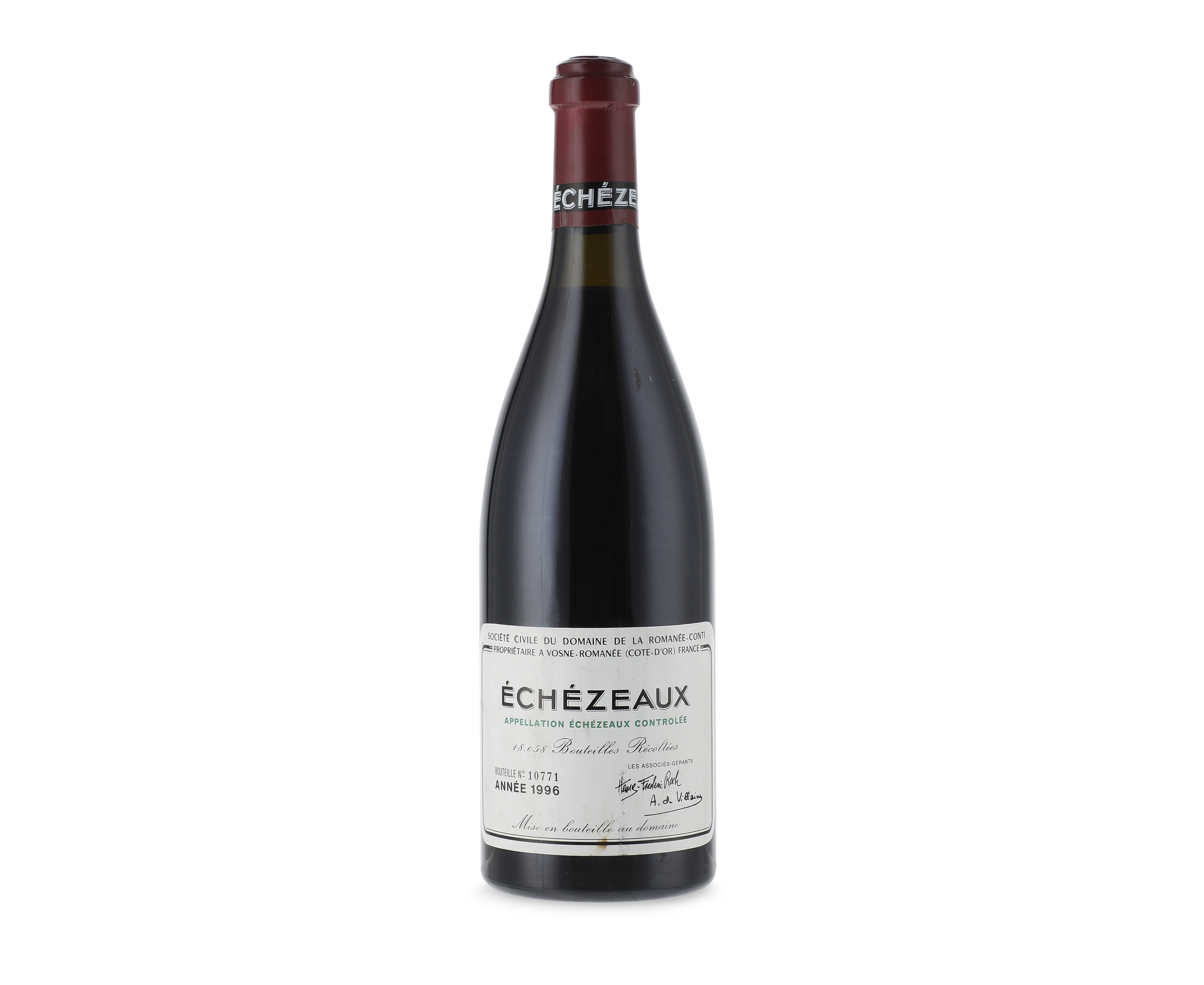 Domaine de la Romanée-Conti, Echézeaux 1996, 1 stained and 1