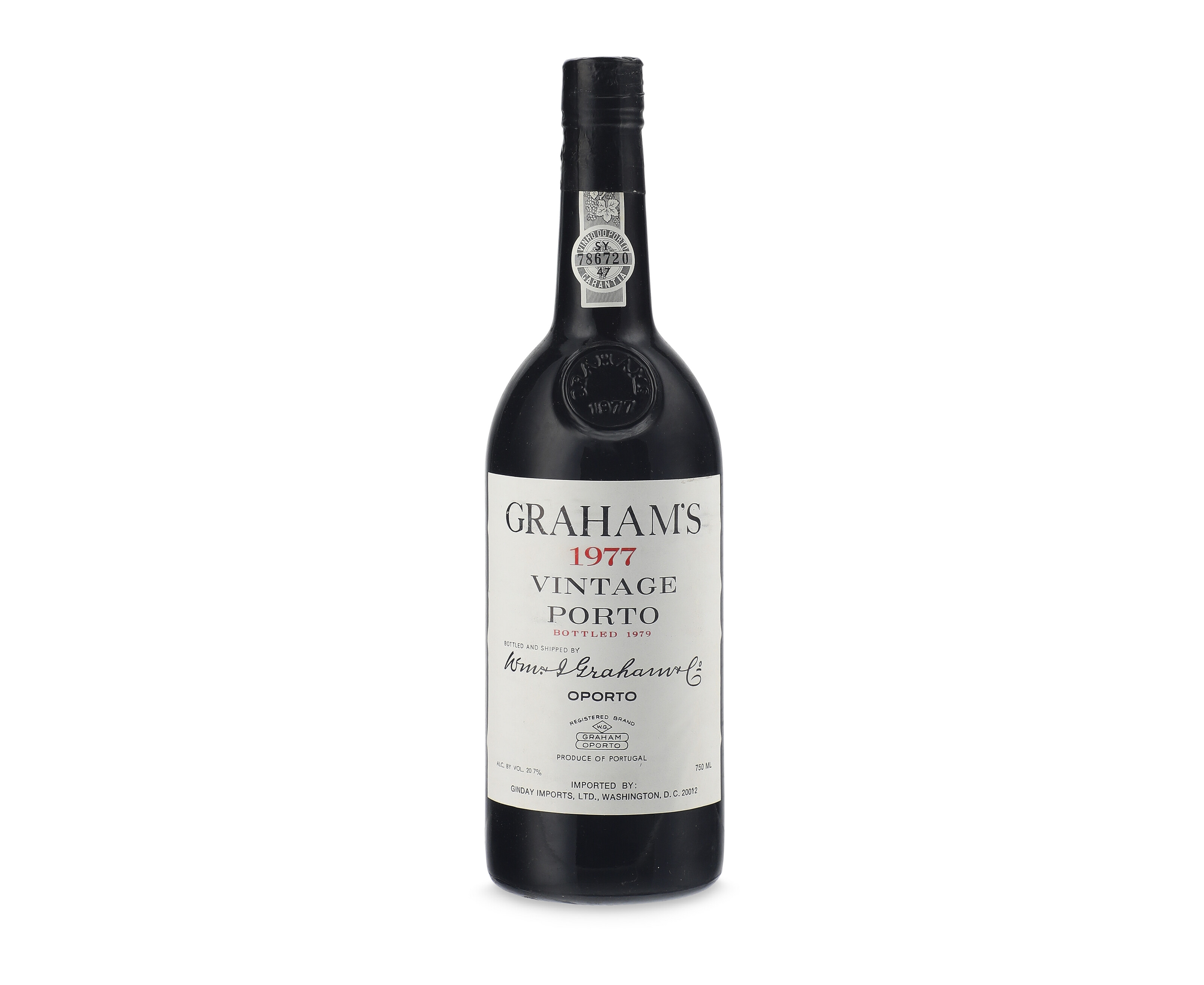 Graham's 1977, Oportou.7bn or better, 5vts, slightly scuffed labels, 4 ...