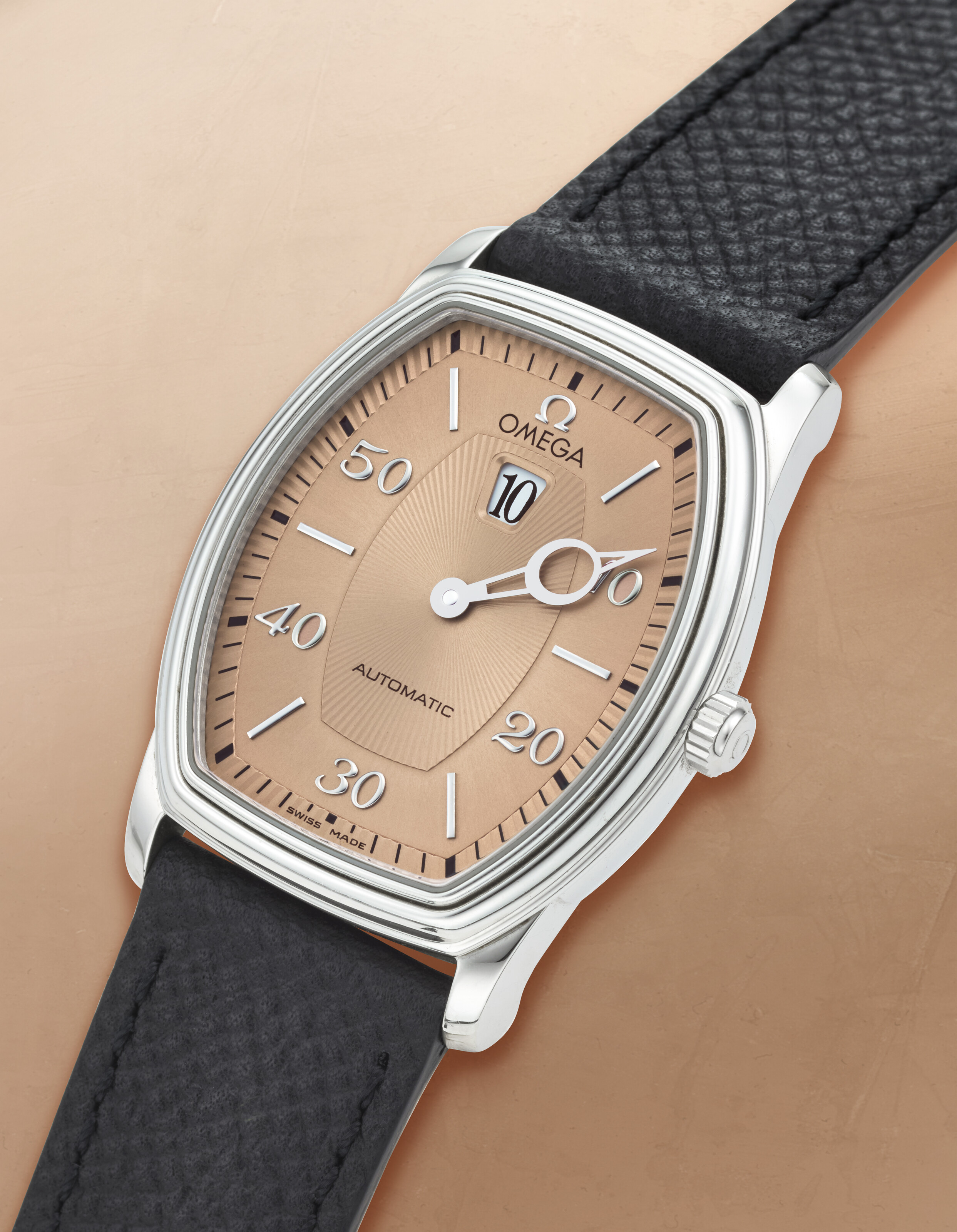 OMEGA, UNUSUAL AND ATTRACTIVE STAINLESS STEEL JUMPING HOUR 'DE