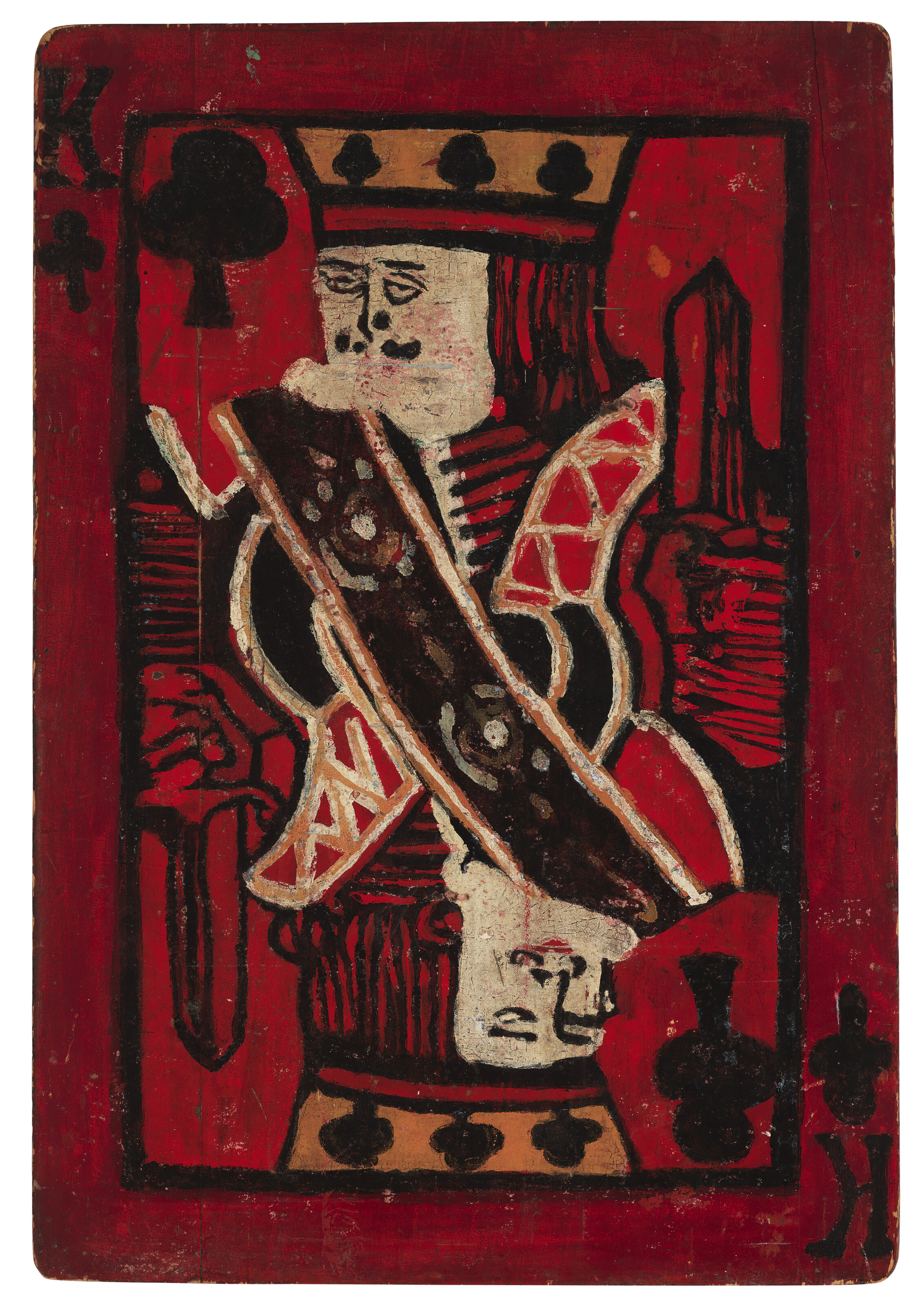 A DOUBLE-SIDED PAINT-DECORATED PARCHEESI GAME BOARD, PENNSYLVANIA