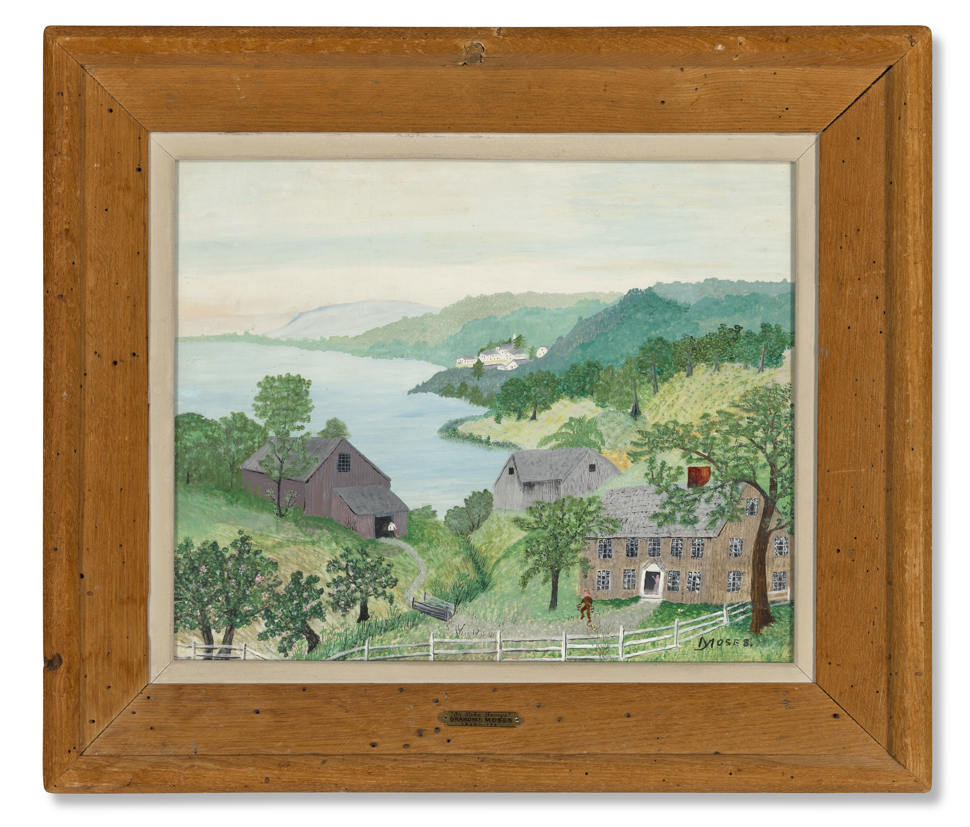 Grandma Moses The Pond 複製画 額装品 ANNA MARY ROBERTSON 'GRANDMA' MOSES (1860-1961), On Lake George