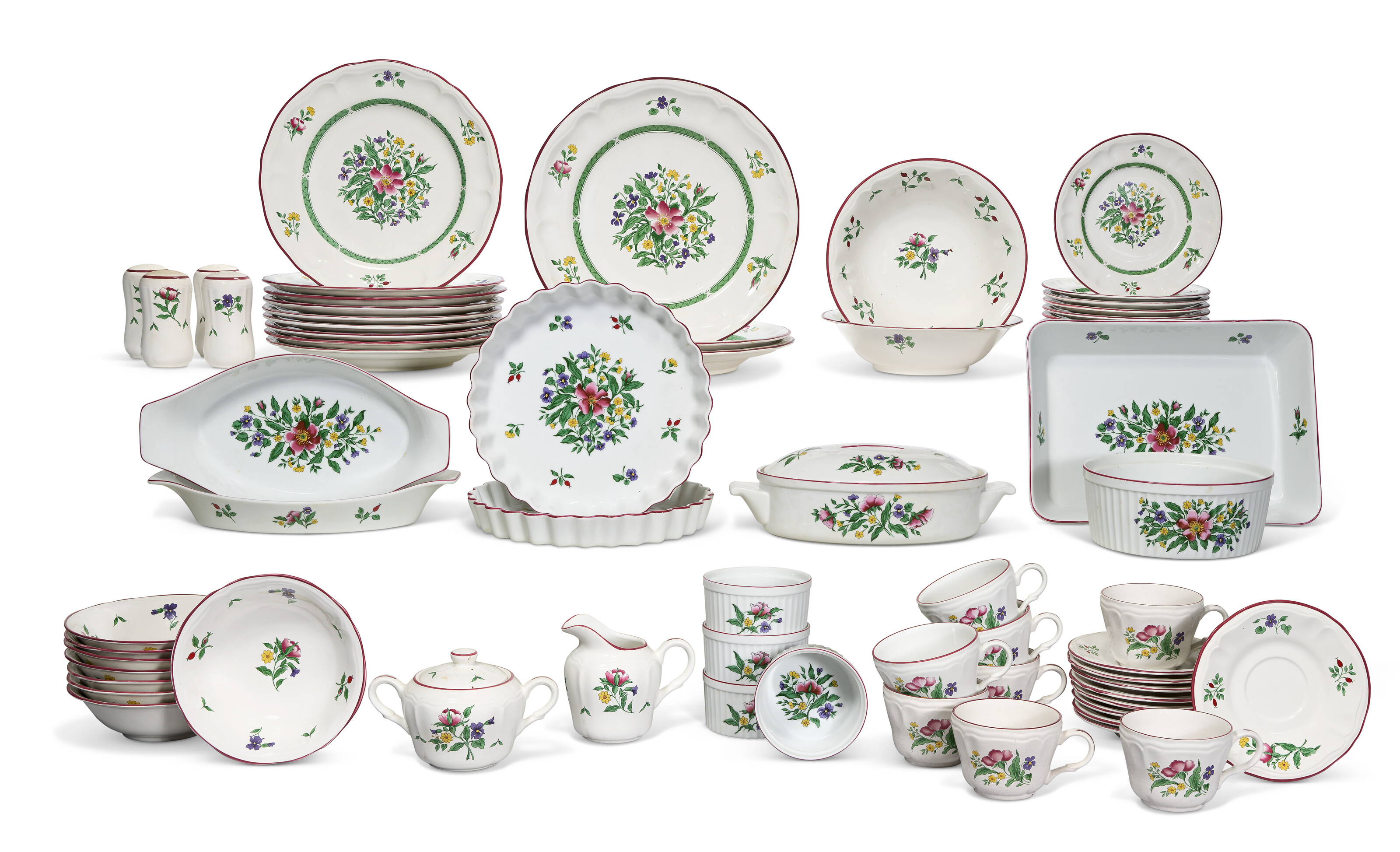 AN INTERNATIONAL CHINA PART DINNER SERVICE IN THE 'ROSALYNN' PATTERN BY ...