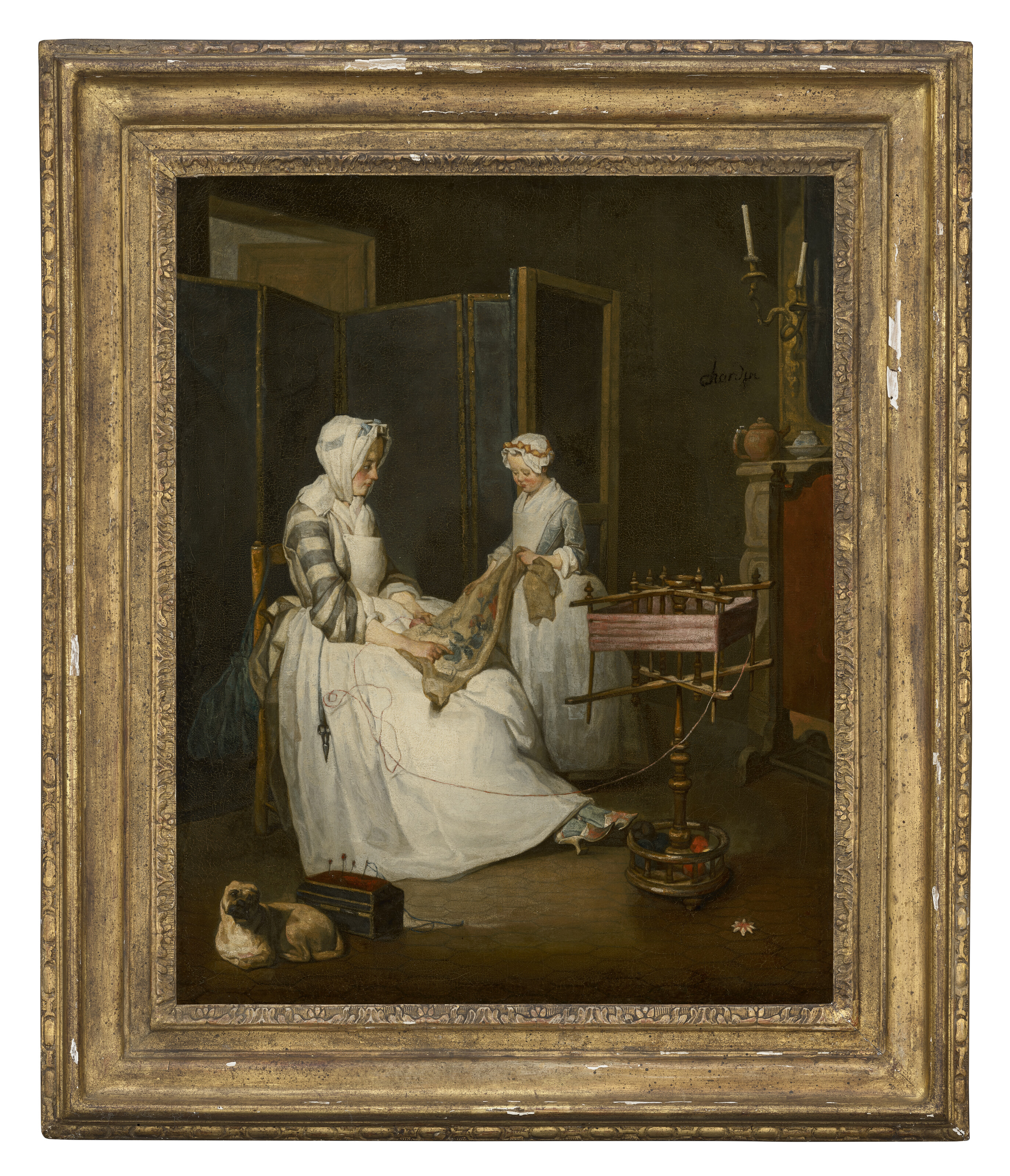 絵画 Le Conseiller des Dames JEAN SIMÉON CHARDIN (PARIS 1699-1779), The Diligent Mother ('La
