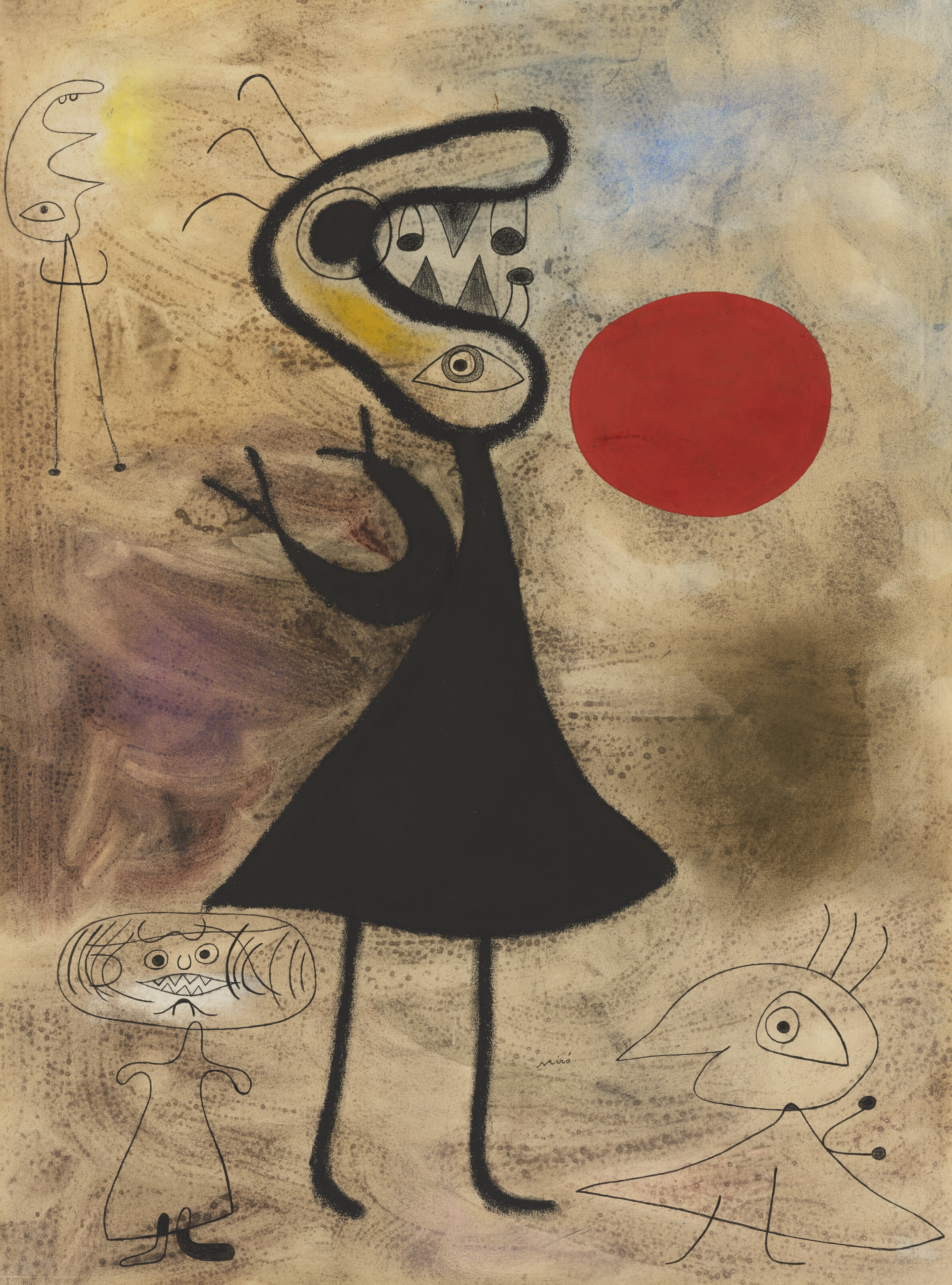 JOAN MIRO (1893-1983), Femmes devant le soleil | Christie's