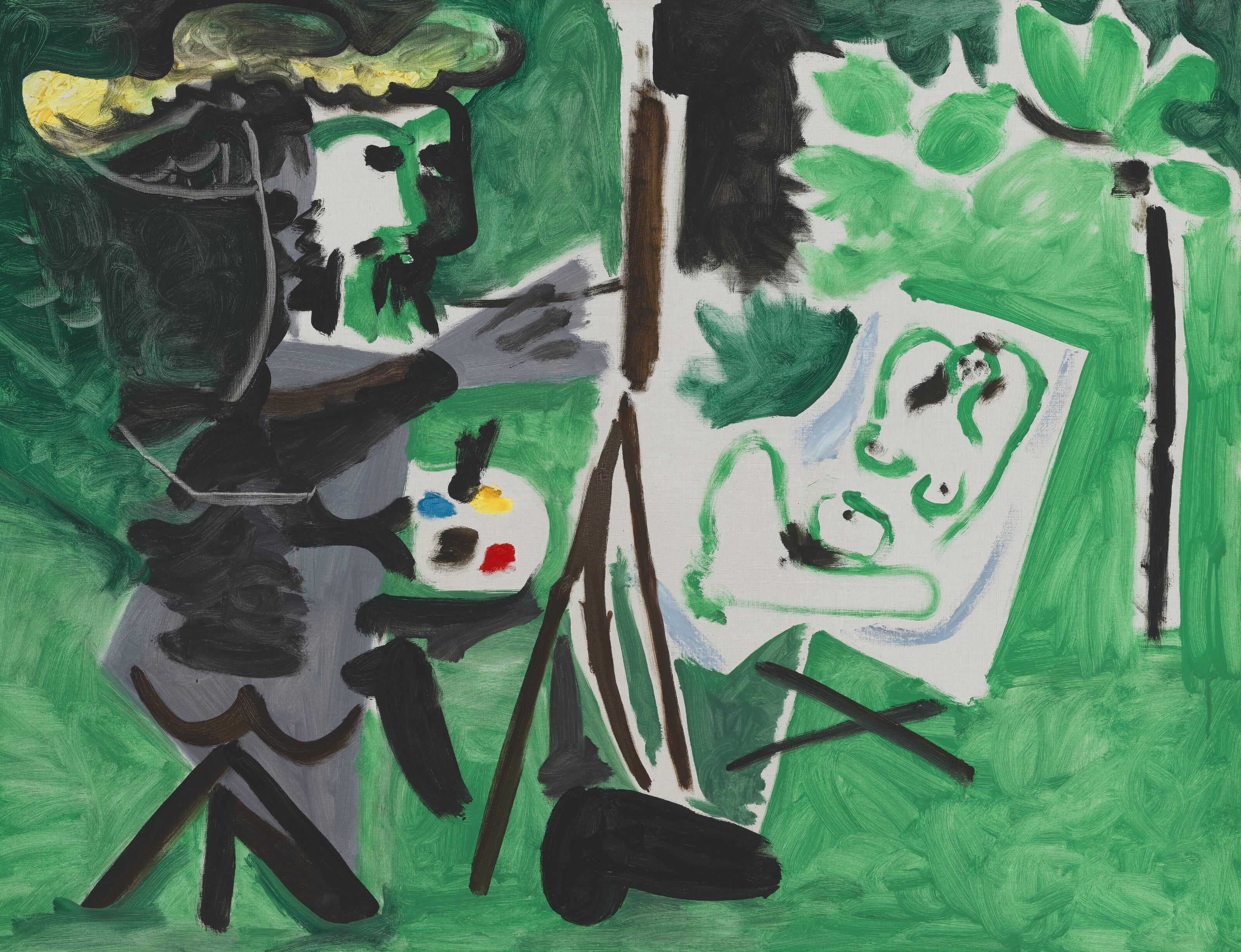 PABLO PICASSO (1881-1973), Le peintre et son modèle dans un