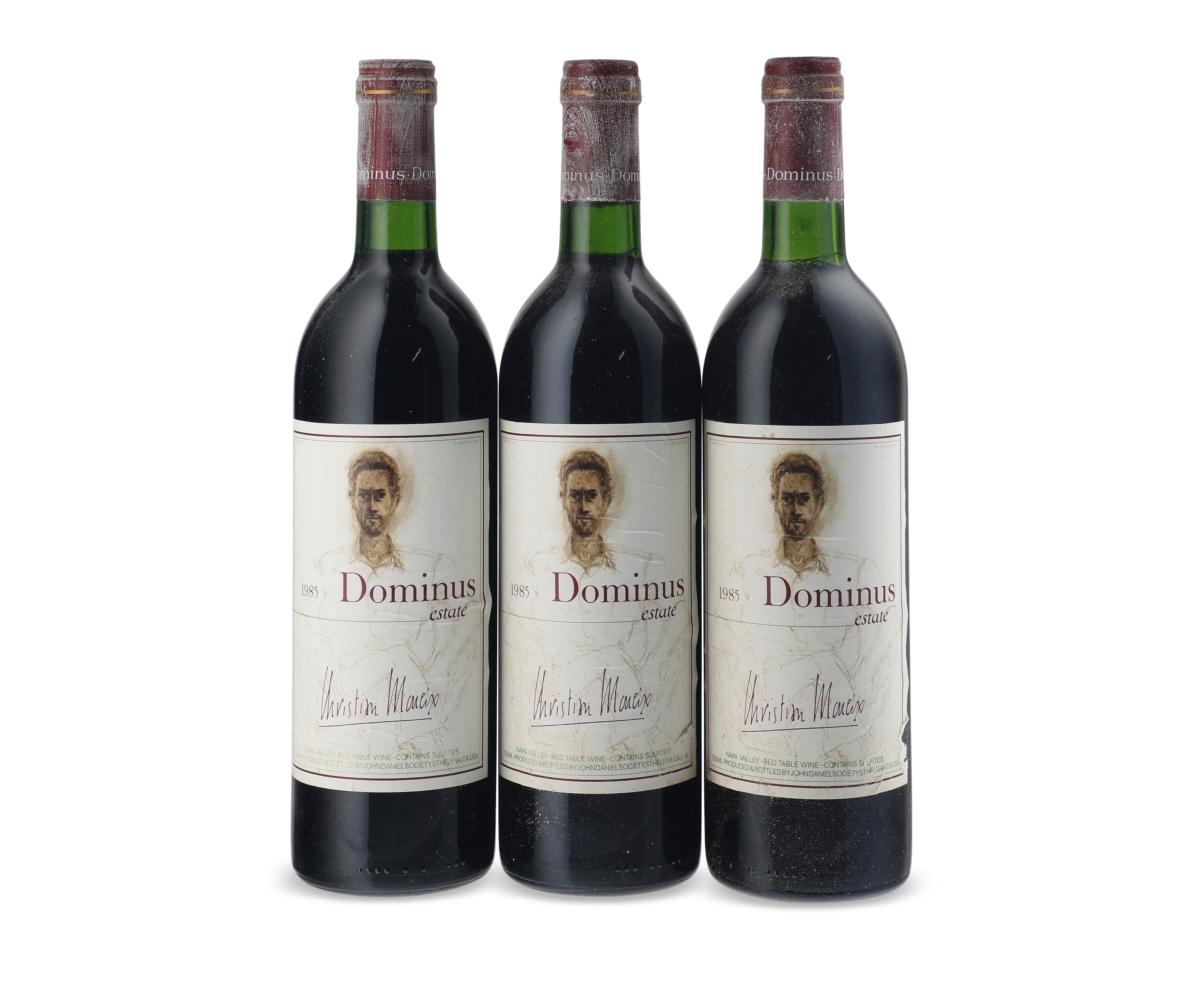 Dominus 1985, Napa Valley u.ts or better, slightly bin-soiled labels ...