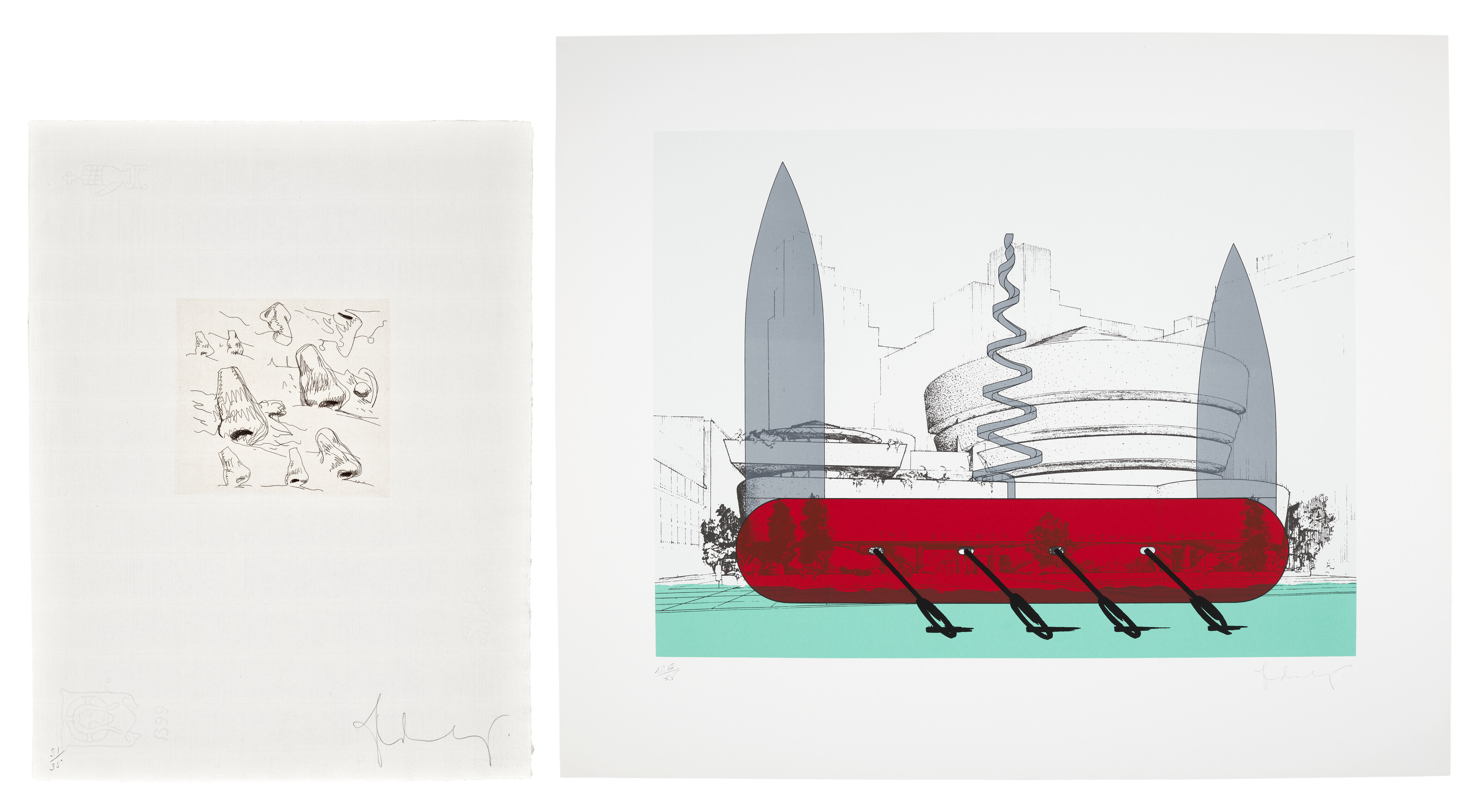CLAES OLDENBURG (1929-2022), Two prints by the artist | Christie's